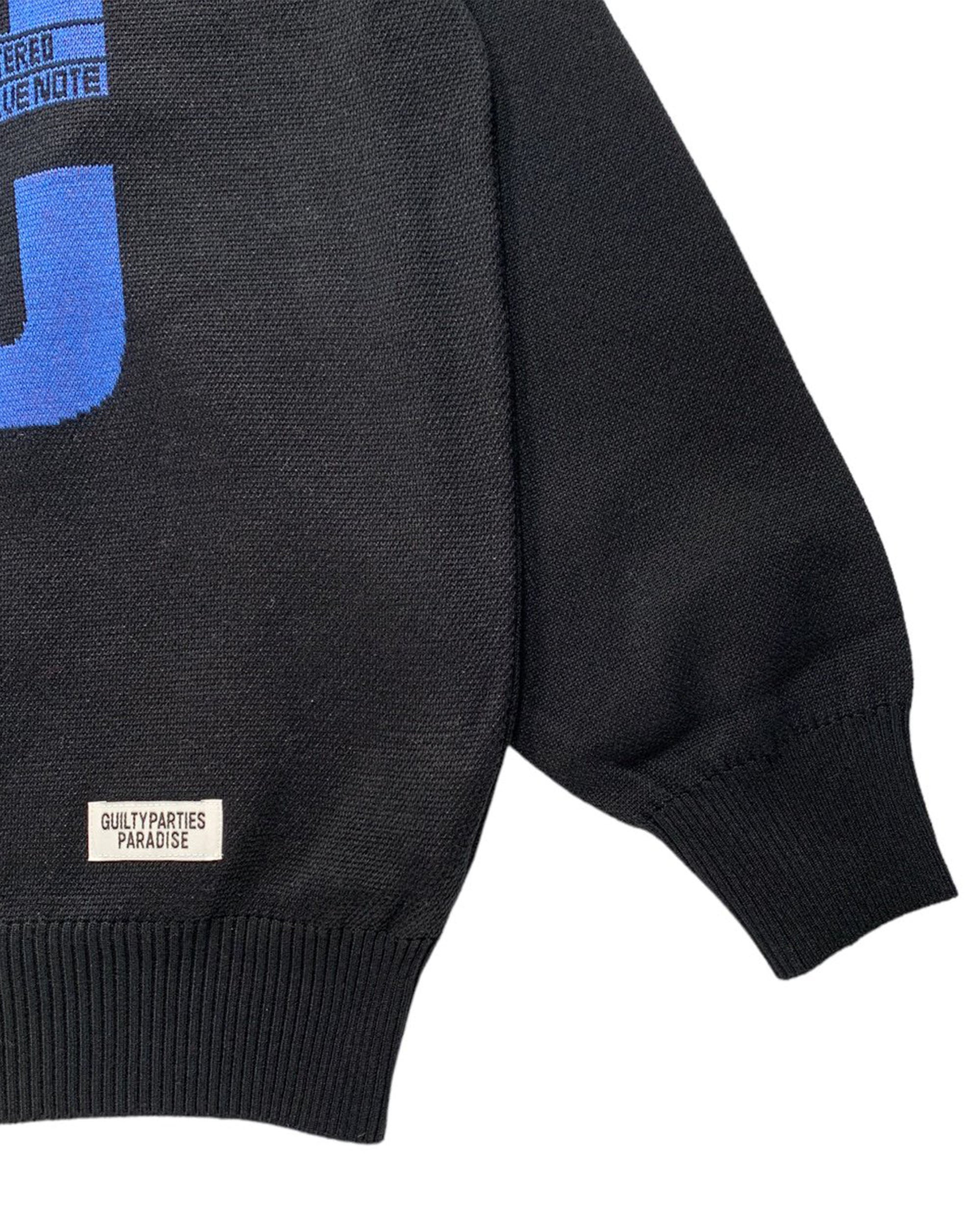 Blue Note Jacquard Sweater (Type-4) - Black