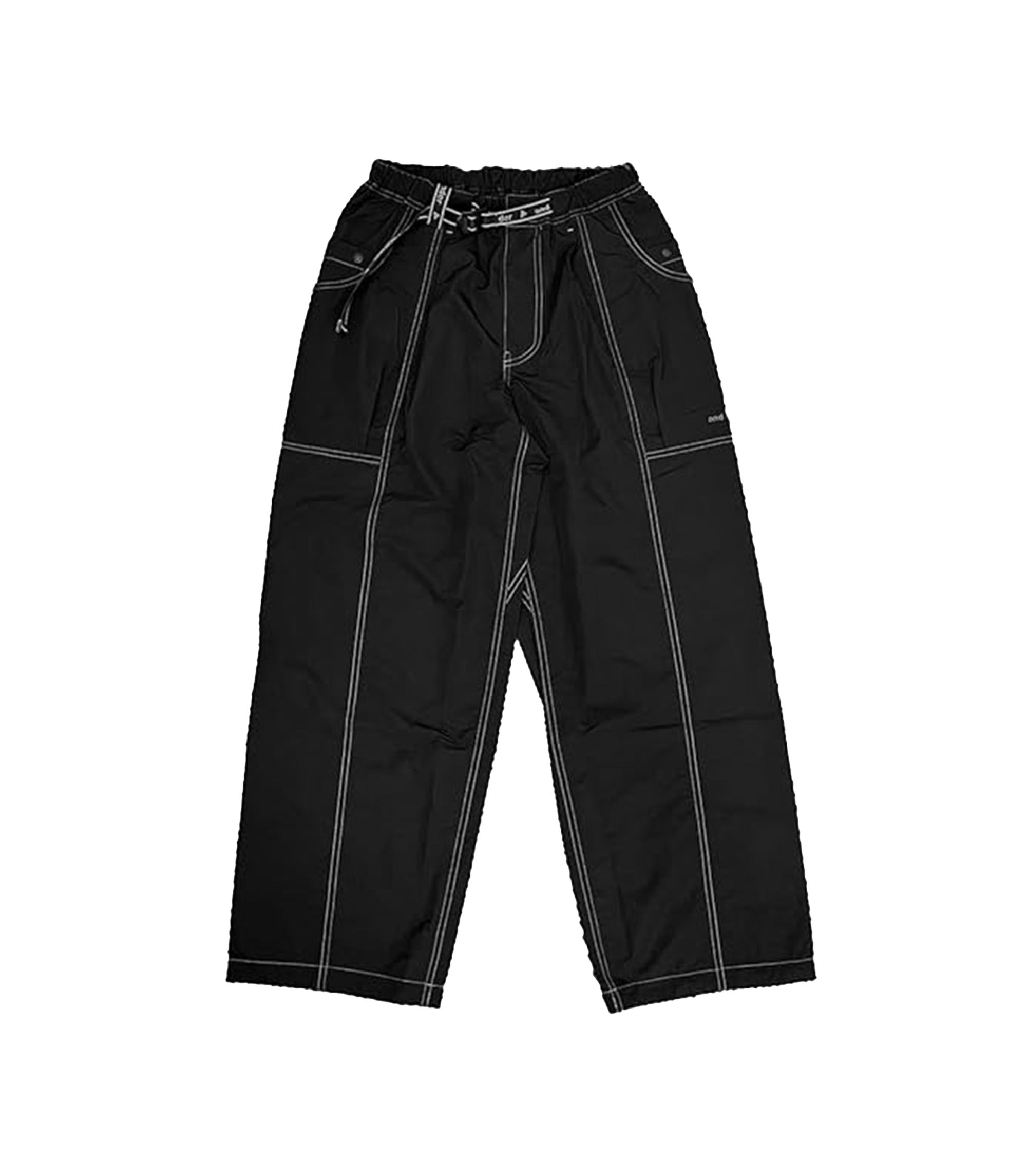 Crinkled Nylon Pant - Black