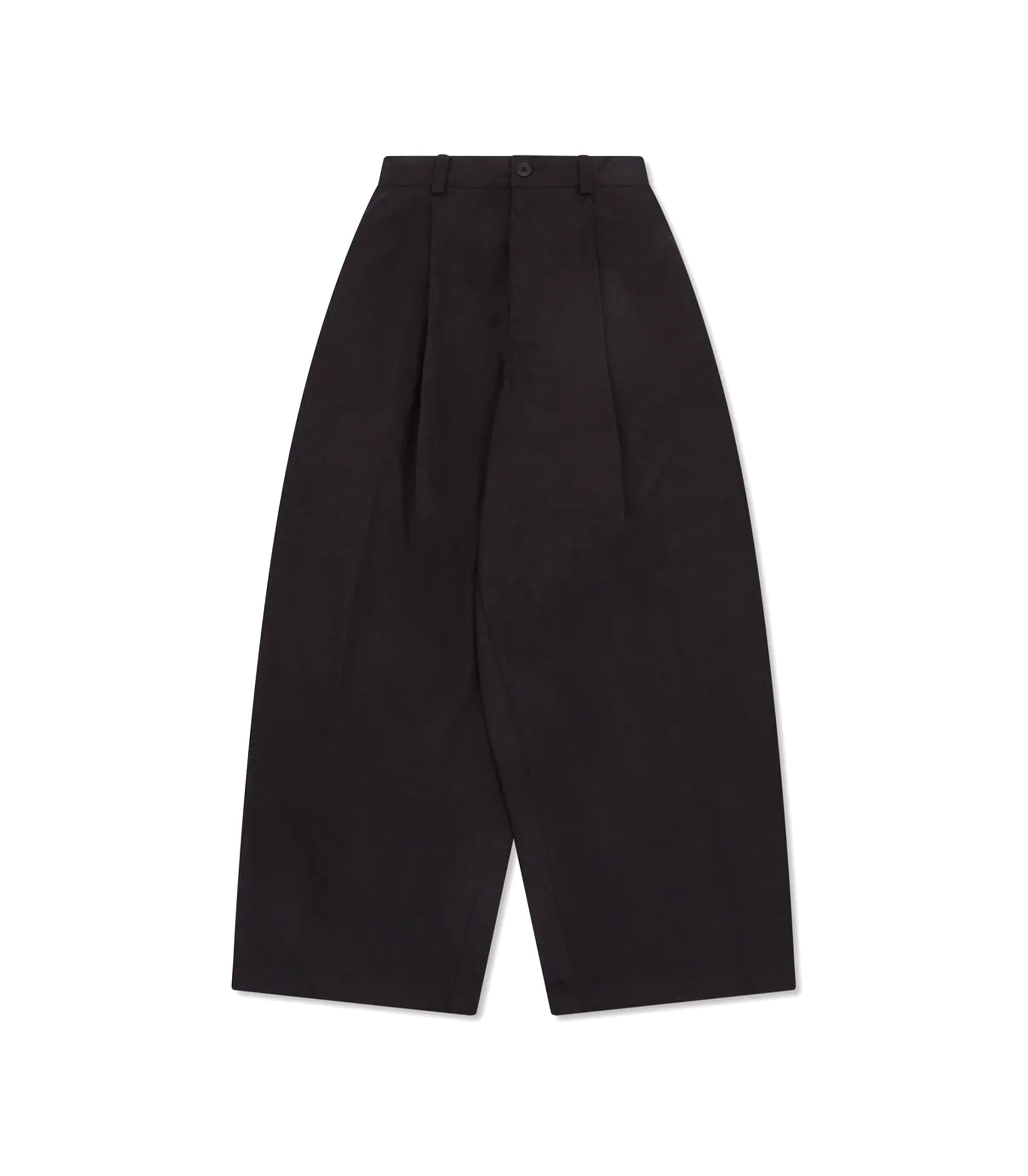 Herringbone Balloon Trousers - Black
