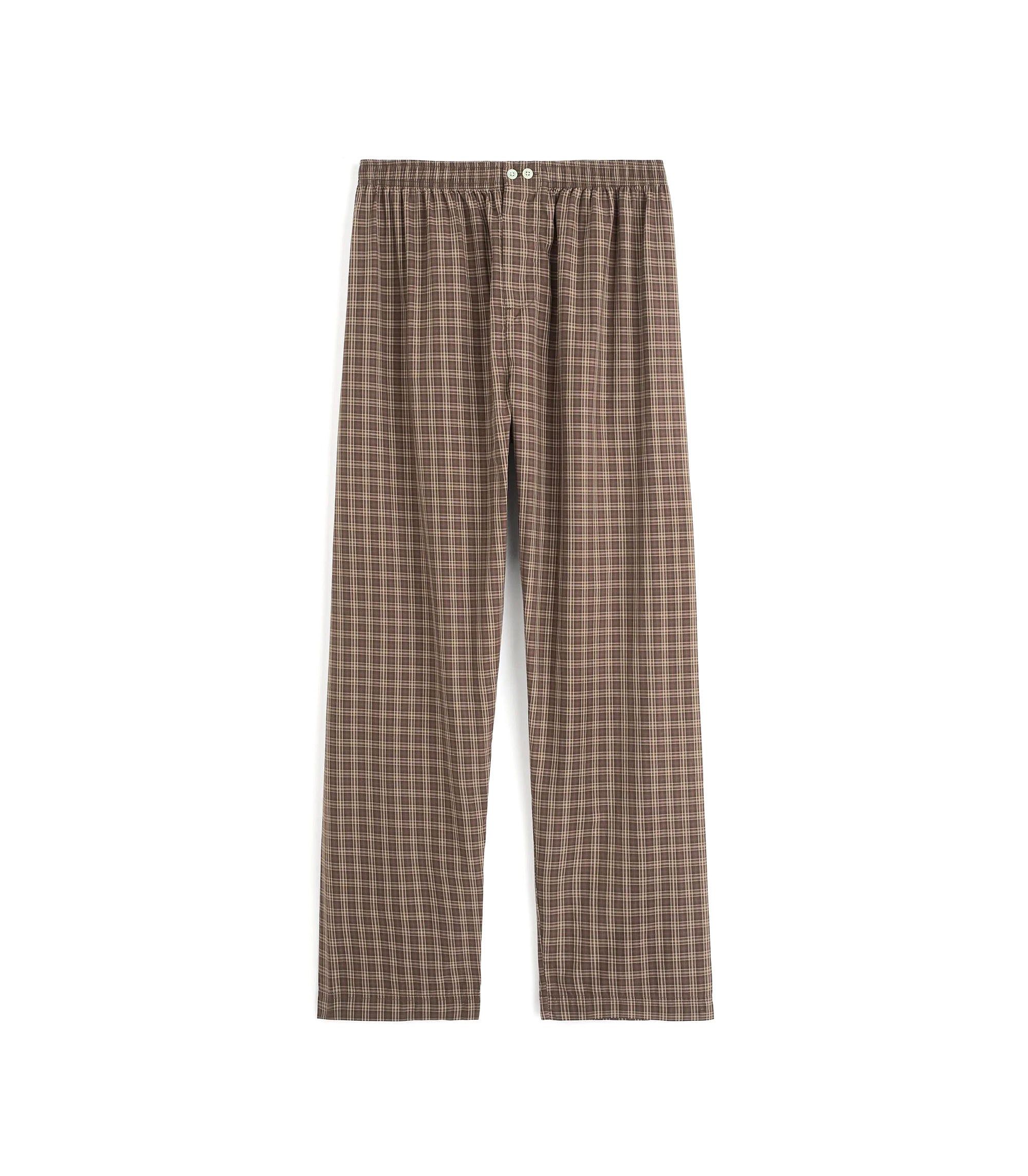 Mens Fine Twill Pyjama Pants - Serra Checks