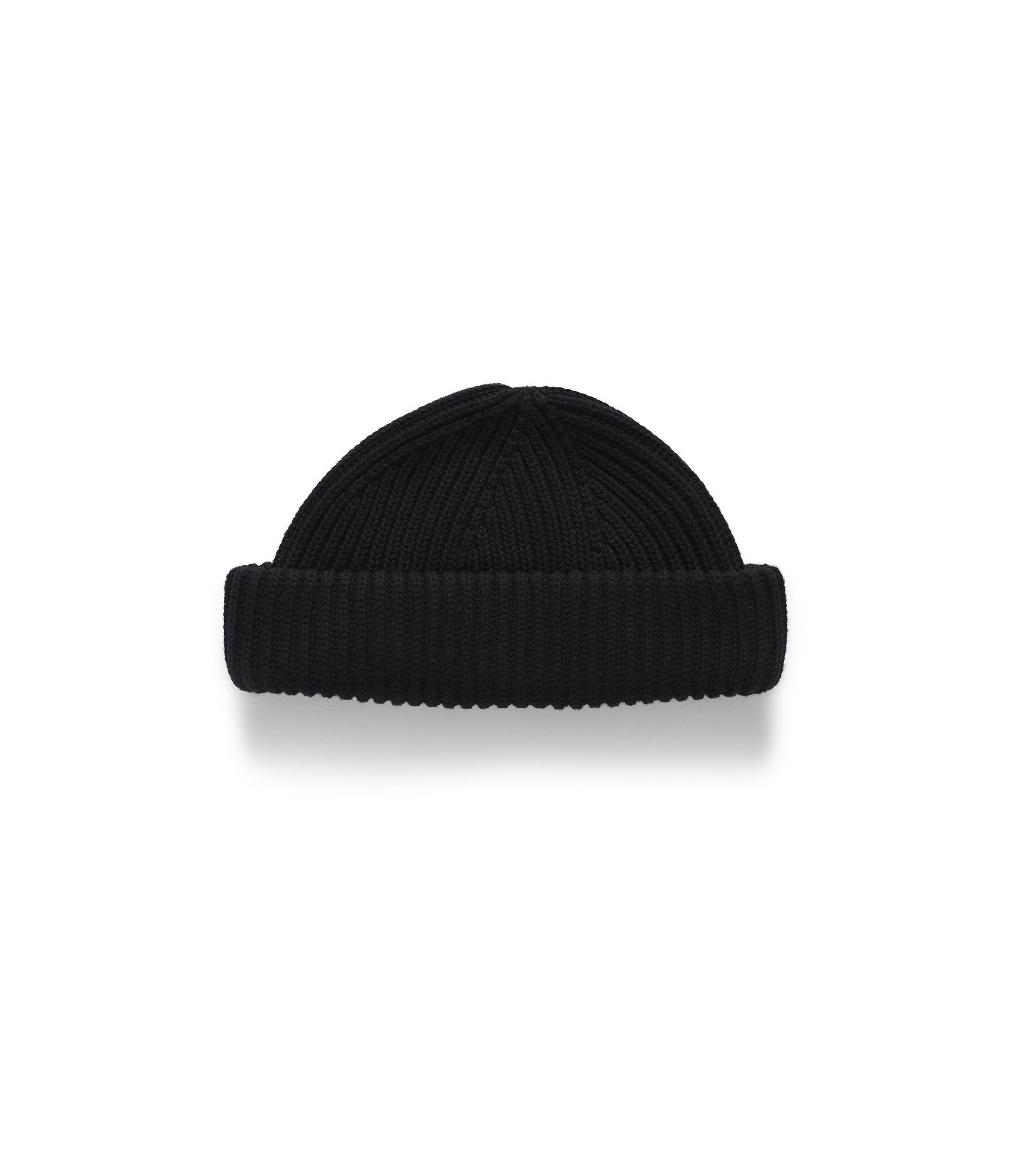Ribbed Knit Beanie - Black