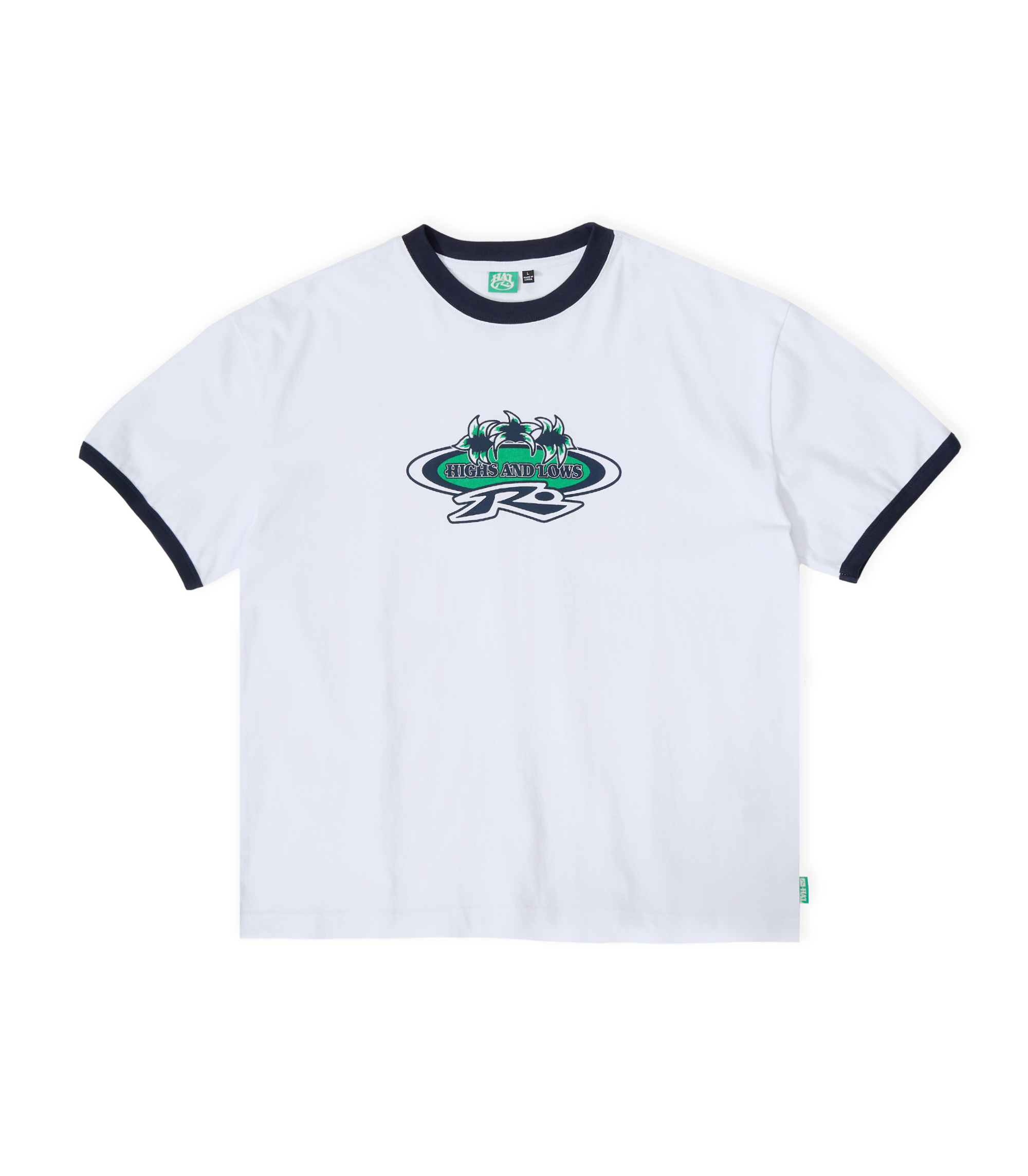 Rusty Coastal Clash Ringer T-Shirt - White