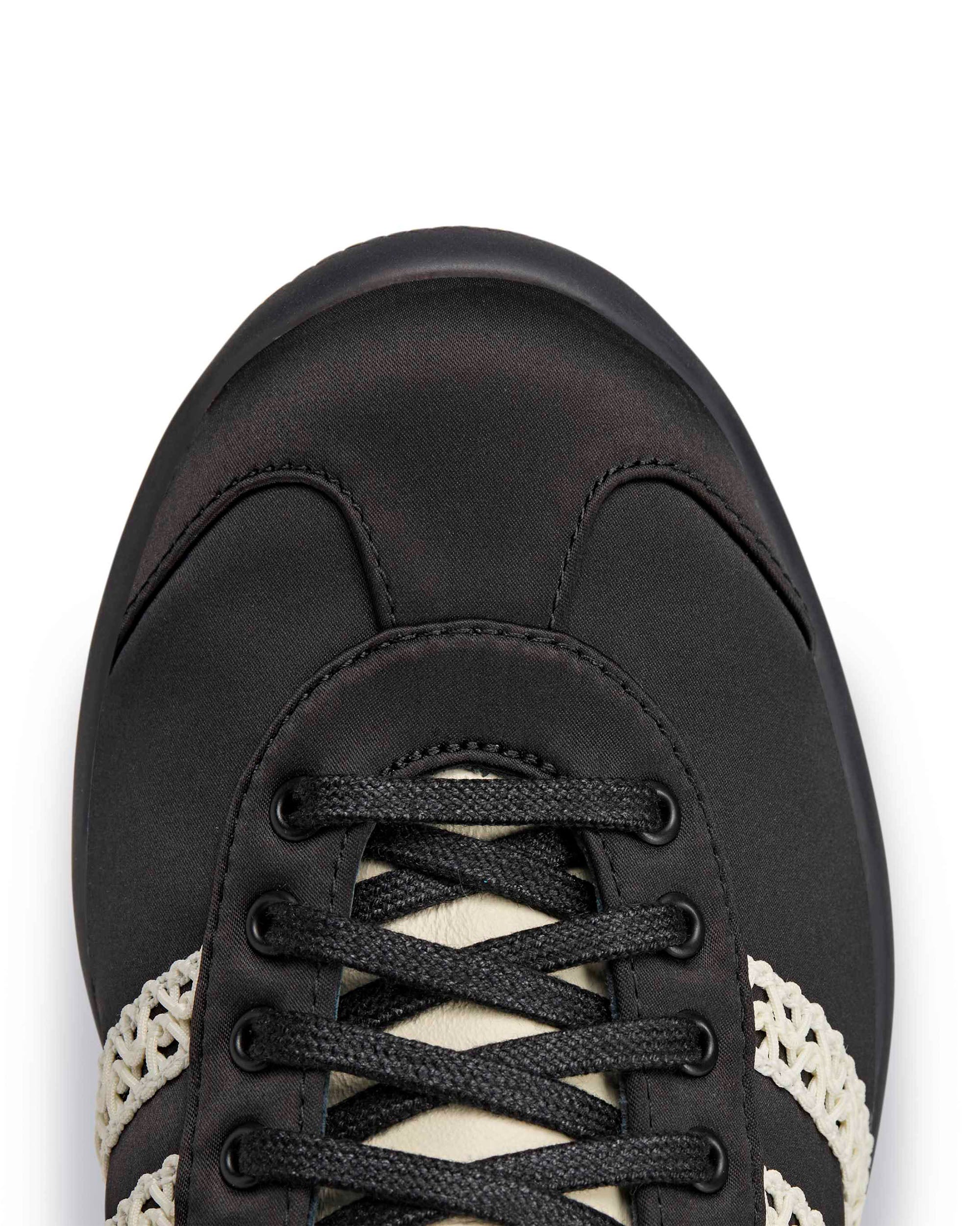 Wales Bonner Karintha Low Satin - Black / Dark Brown / Crew White