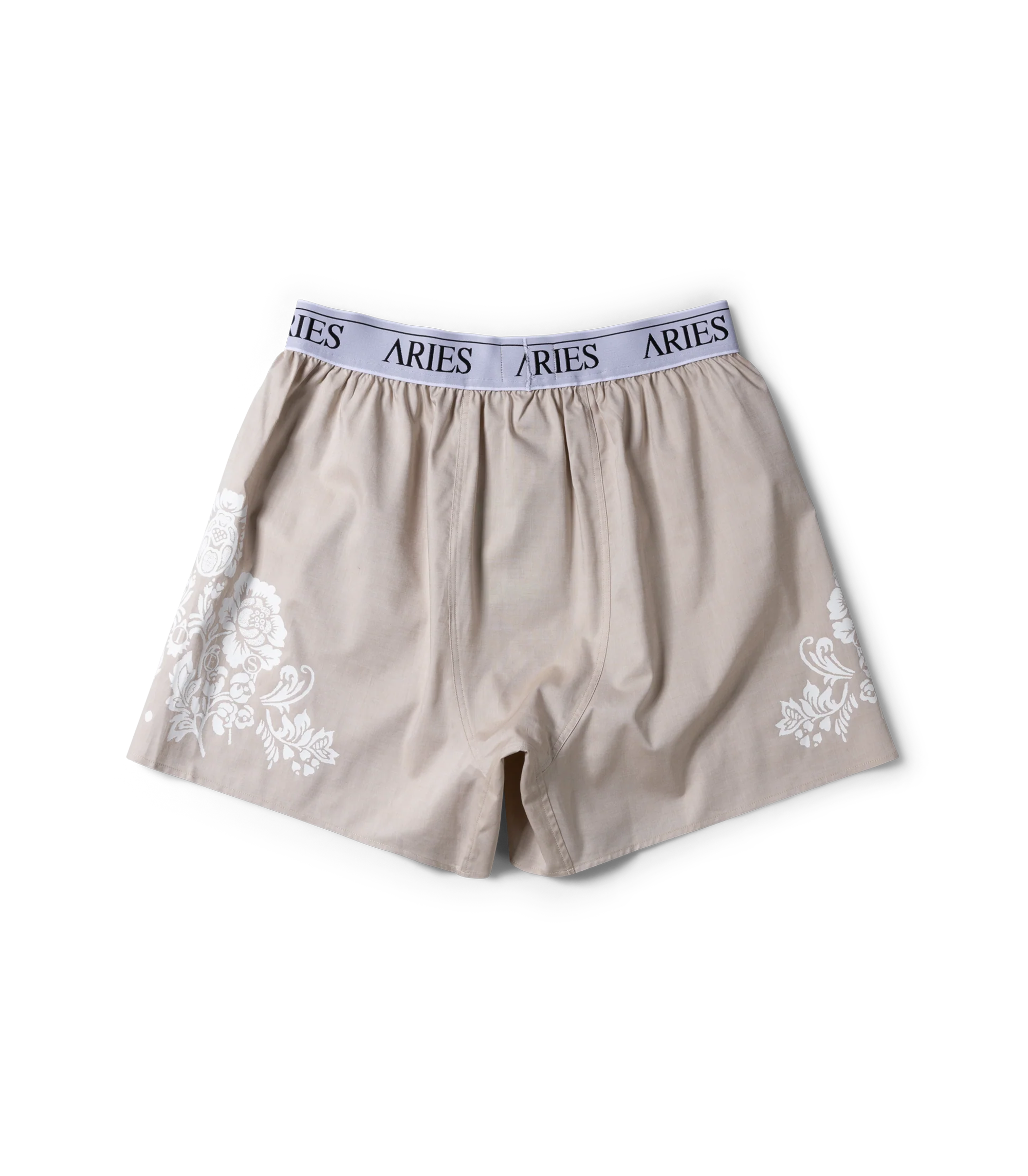 Lace Print Boxer Shorts - Brown