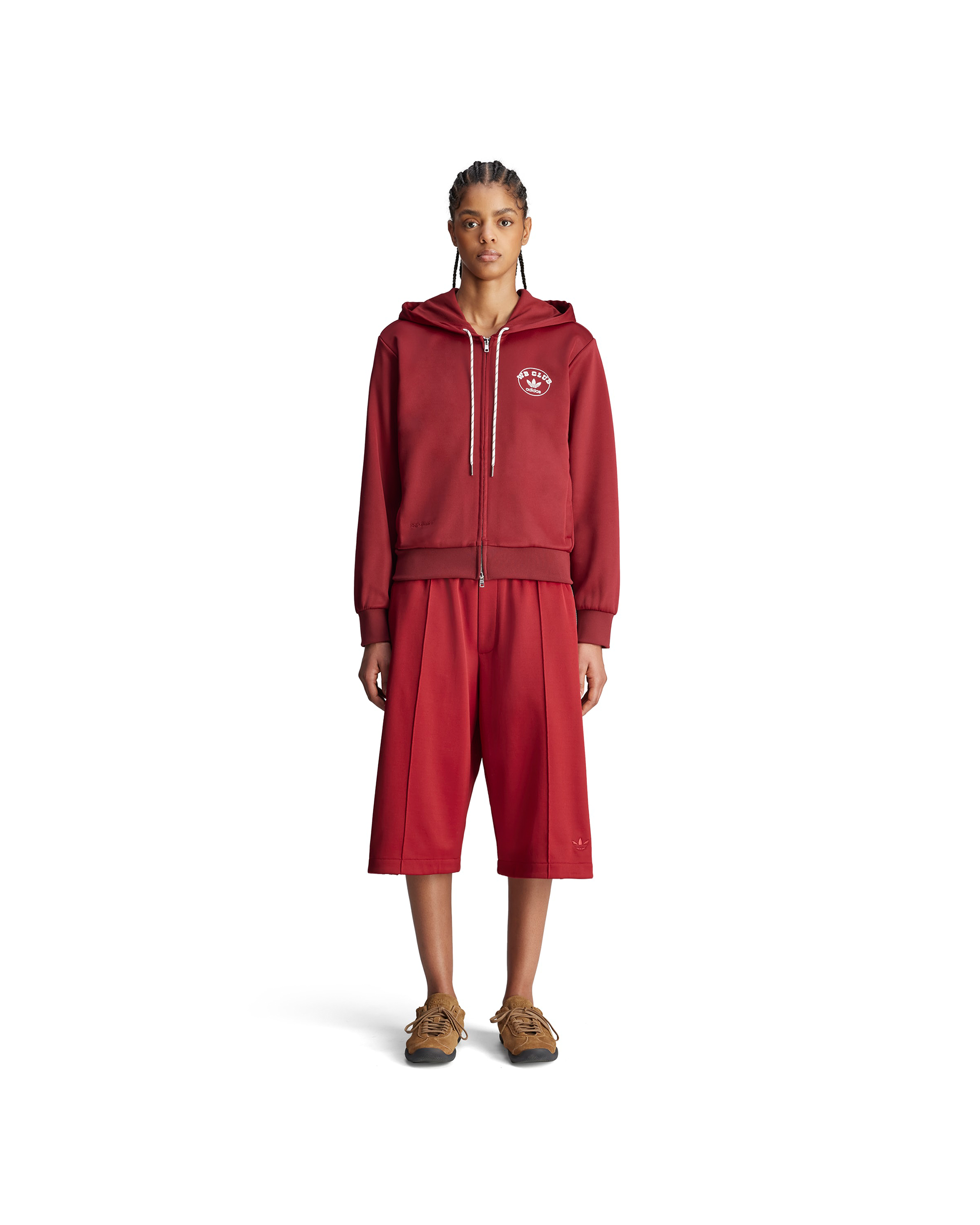 Wales Bonner Track Shorts - Collegiate Burgundy