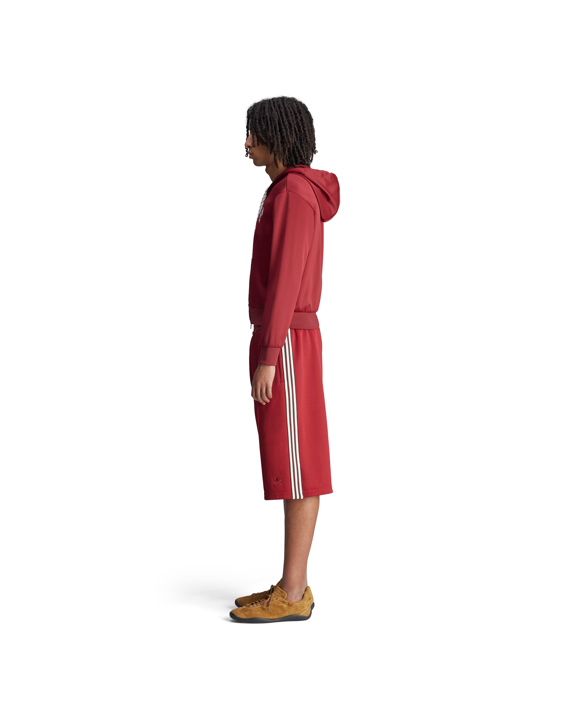 Wales Bonner Track Shorts - Collegiate Burgundy