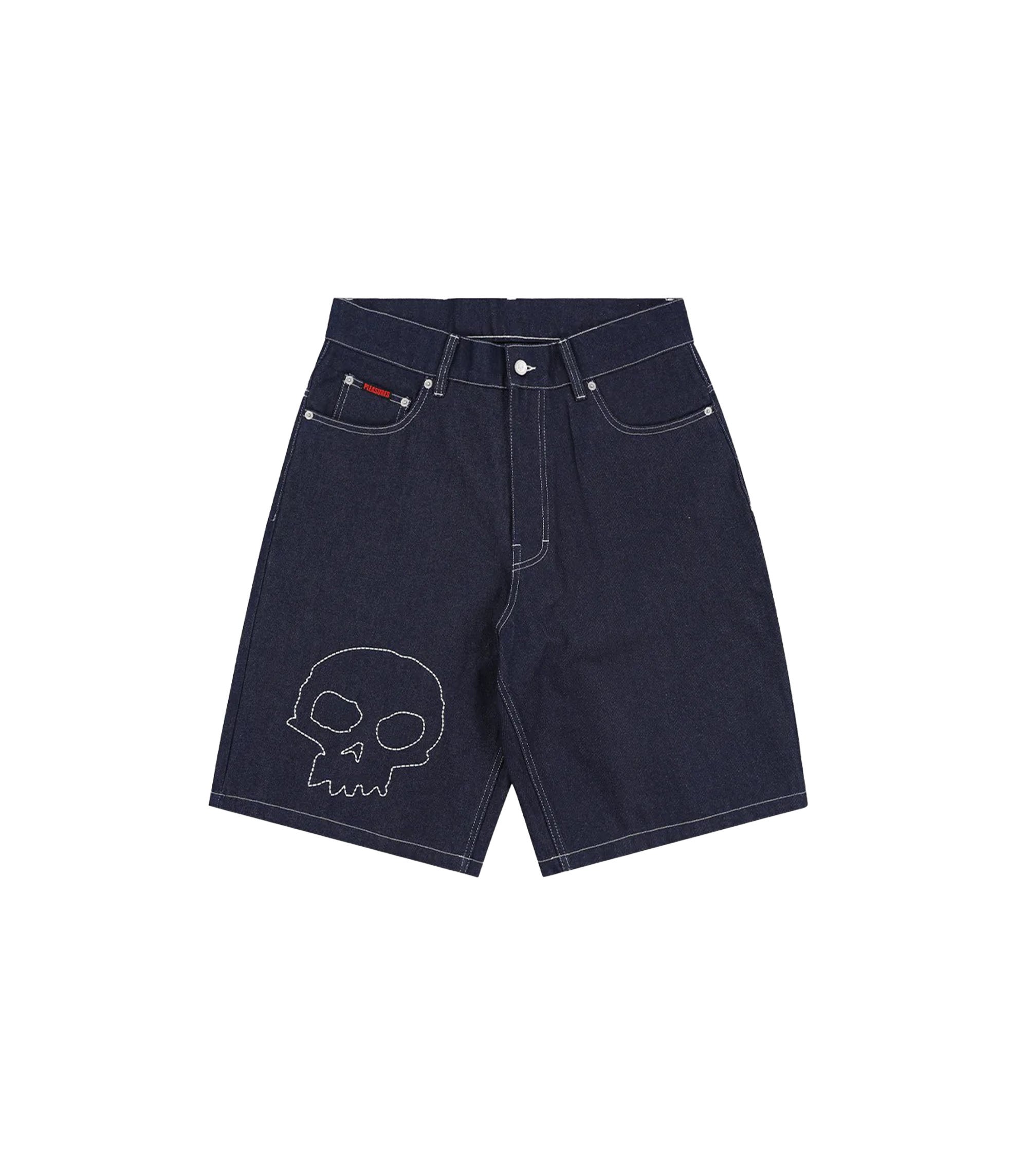ZERO Skull Jorts - Raw Denim