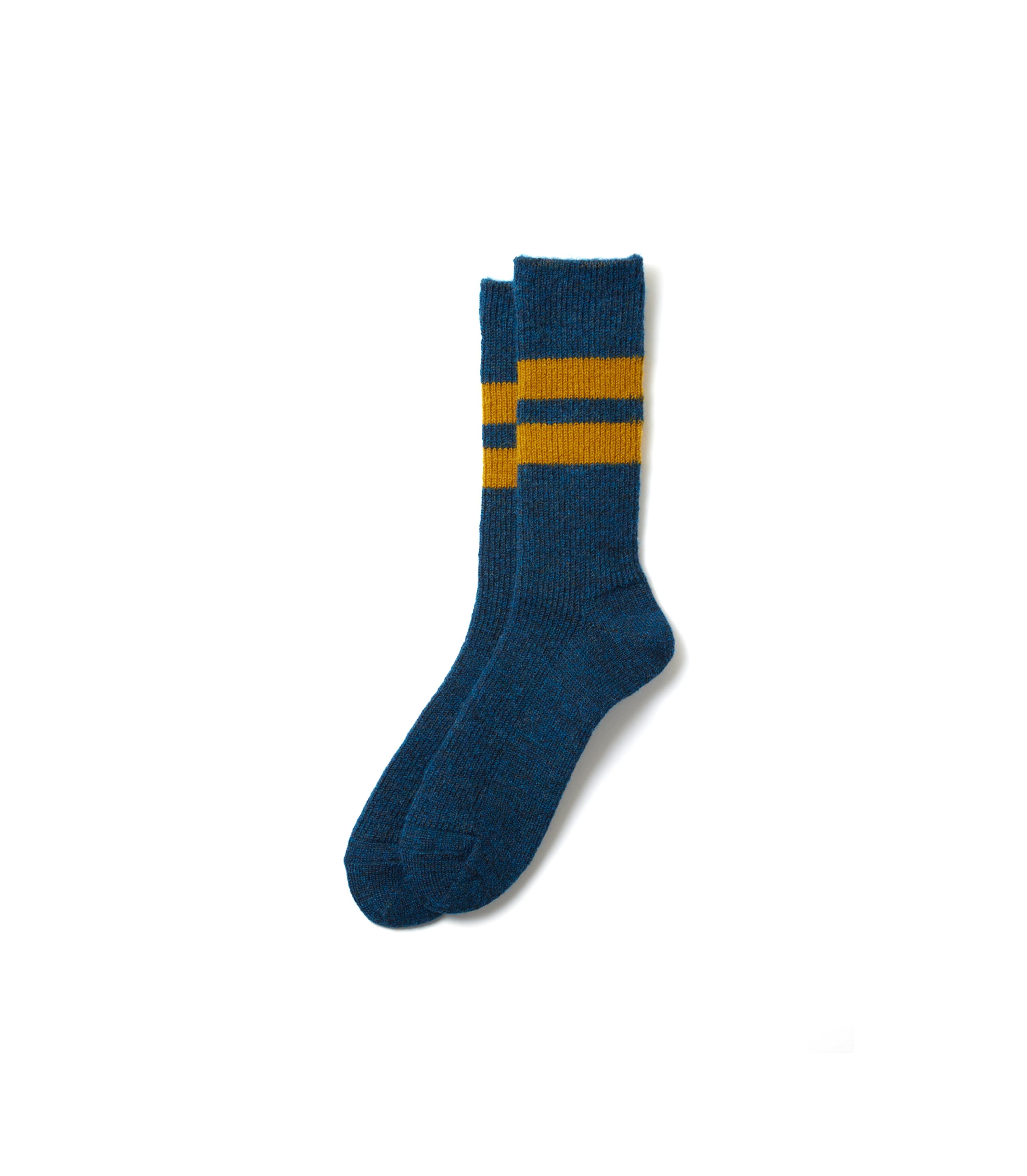Brushed Mohair Crew Socks - Deep Blue