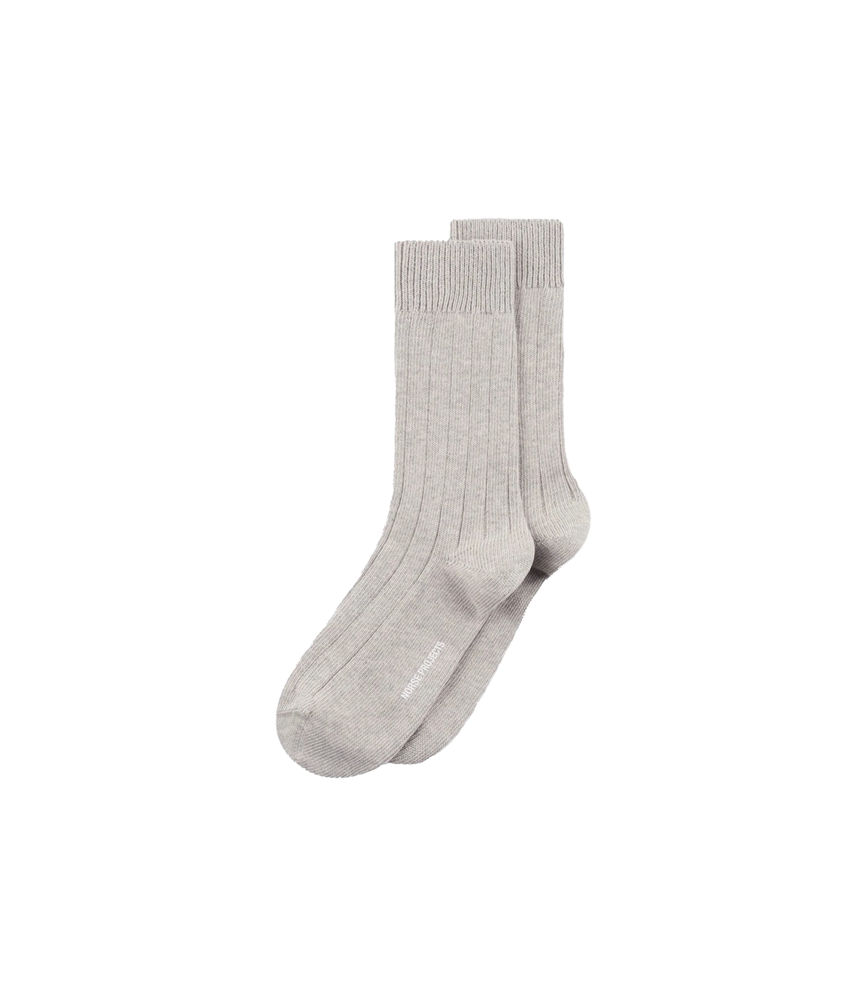 Bykle Cordura Wide Rib Sock - Light Grey Melange