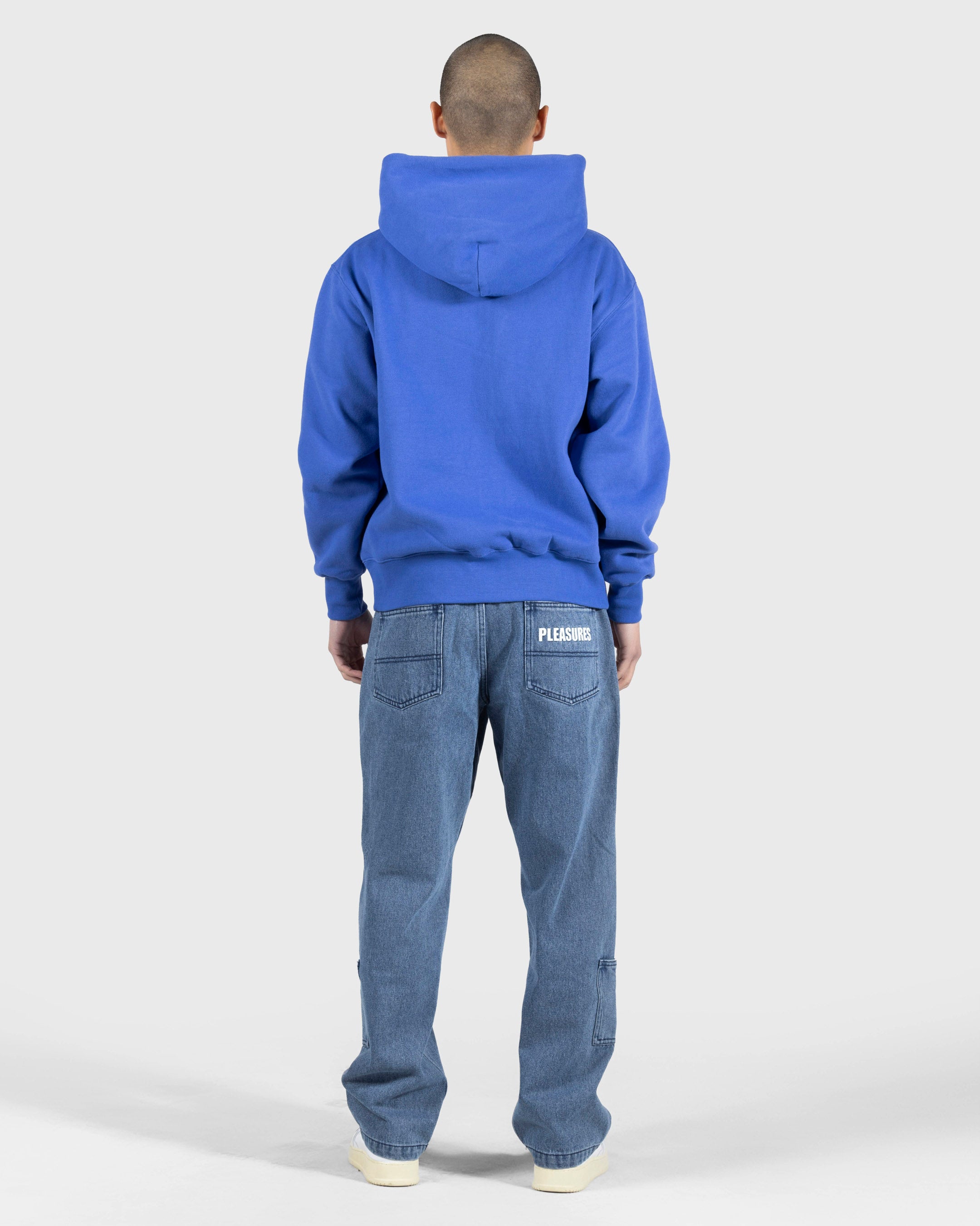 Split Zip Hoodie - Blue