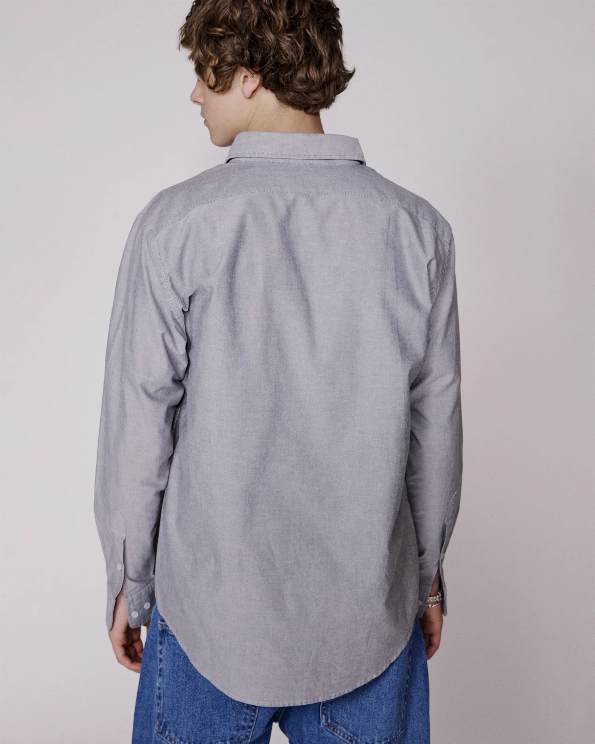 No Problemo L/S Oxford Shirt - Charcoal