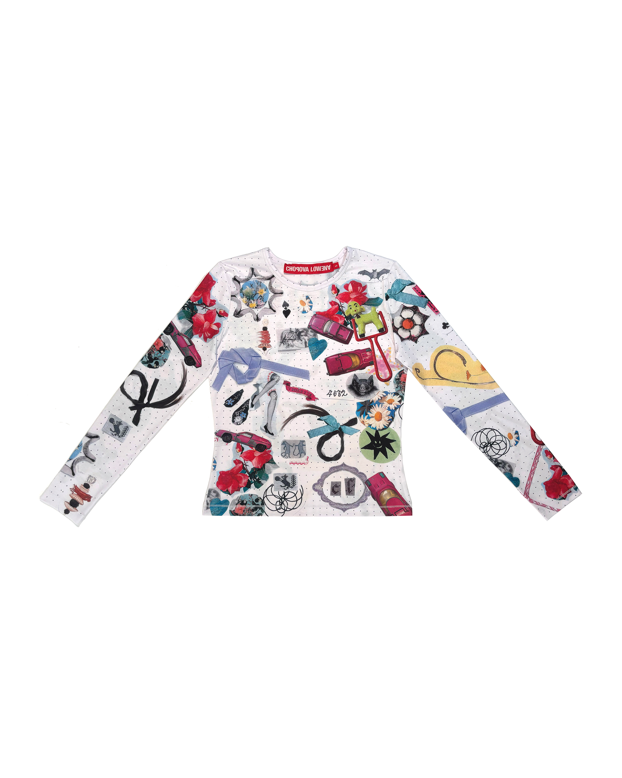 What's In My Bag? Fitted Jersey Top - Multi