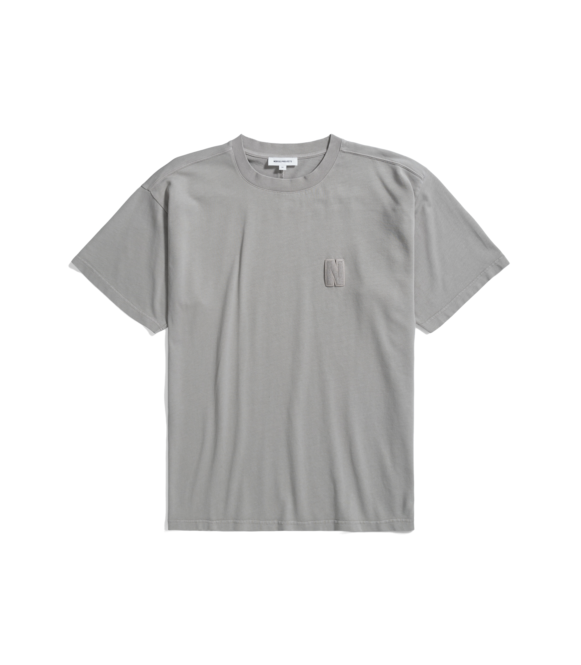 Simon Heavy N Patch T-shirt - Weather Grey