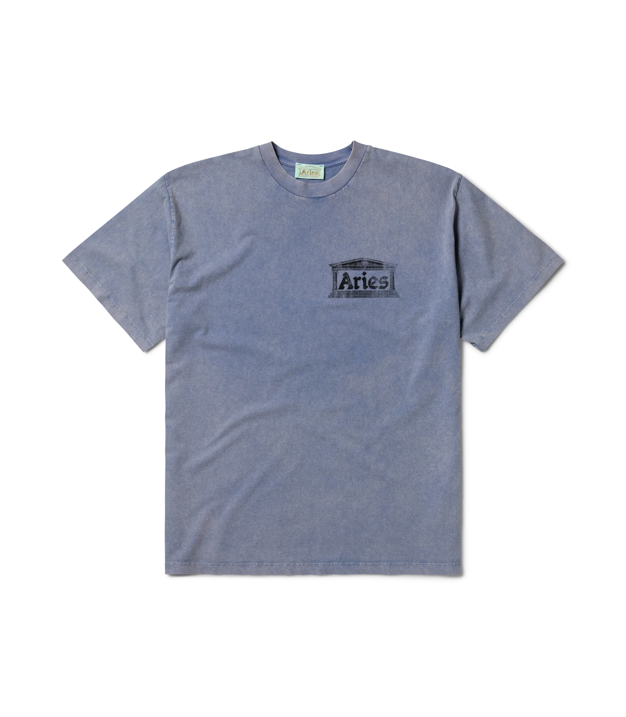 Aged Ancient Temple T-Shirt - Blue