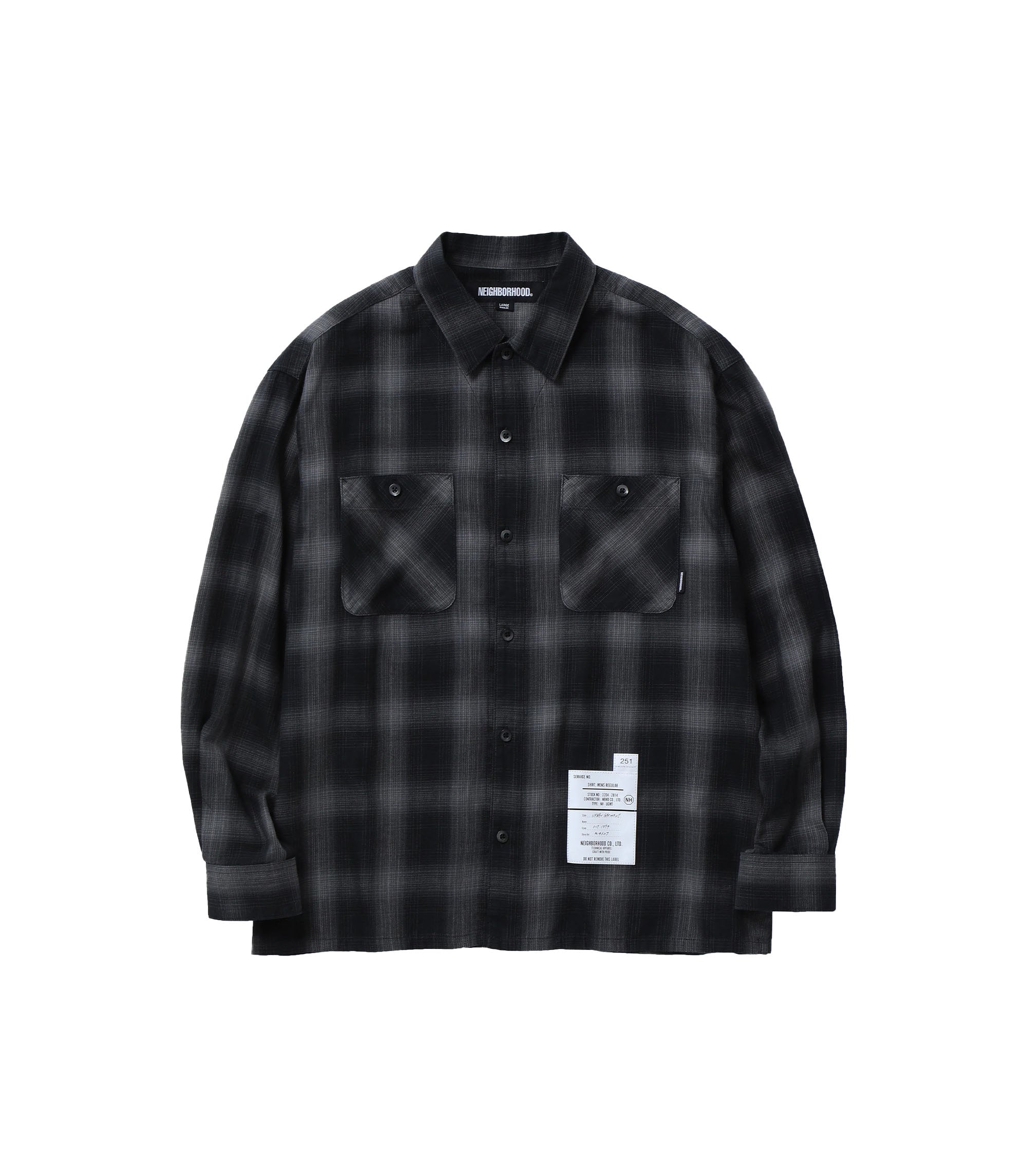 L/S Hombre Check Shirt - Black / Grey