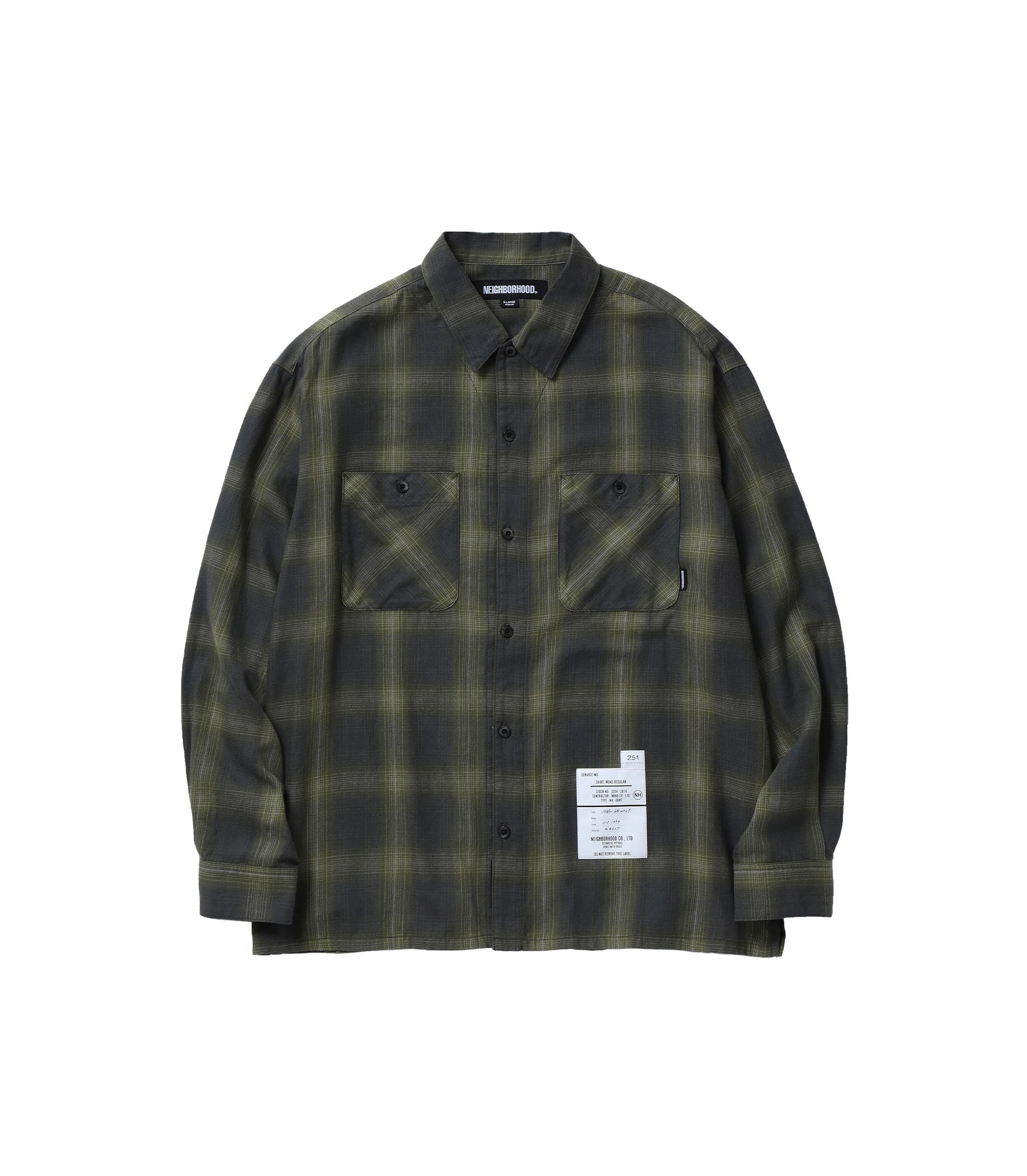 L/S Hombre Check Shirt - Charcoal / Mustard