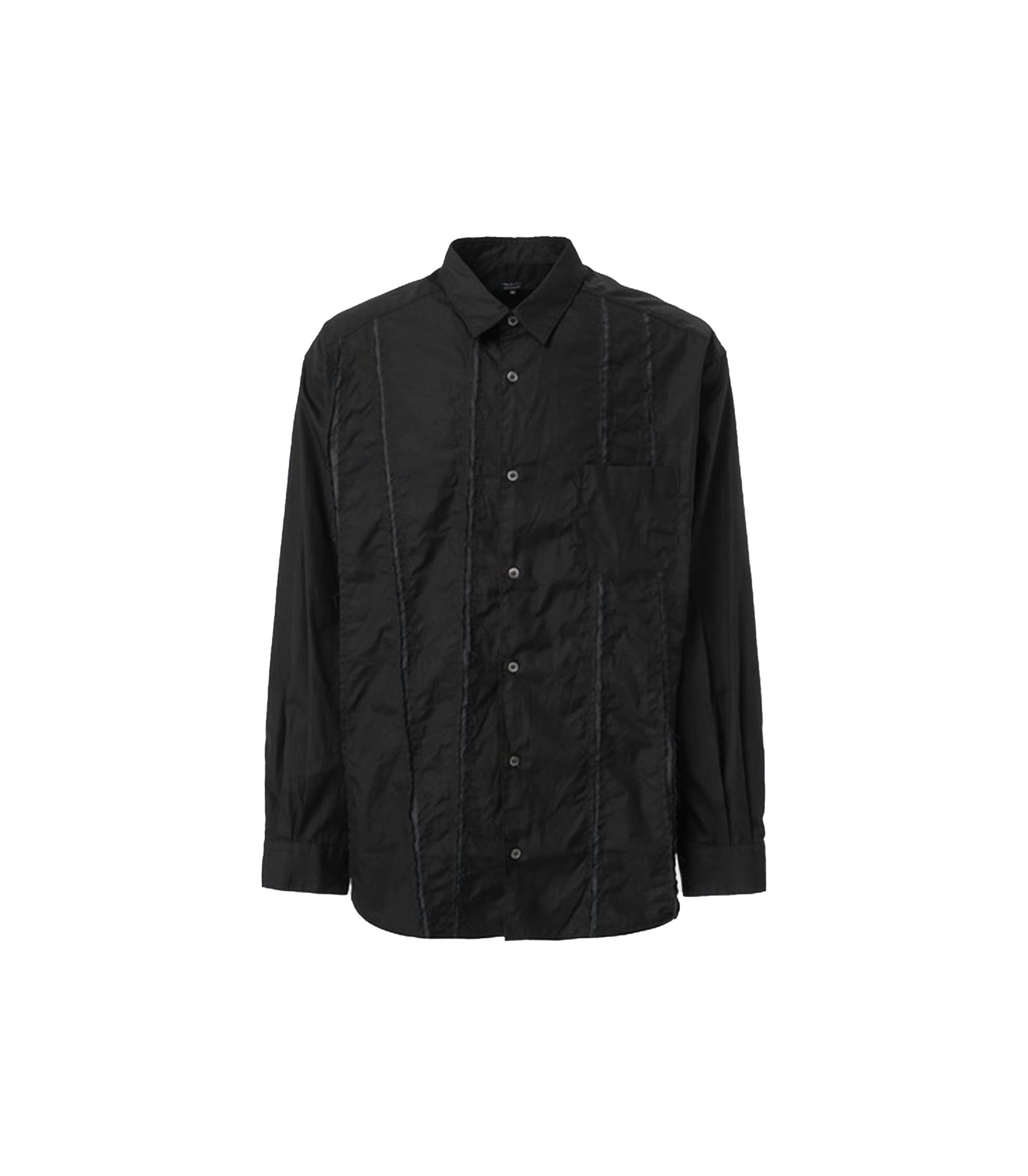 Distressed L/S Shirt - Black / Black