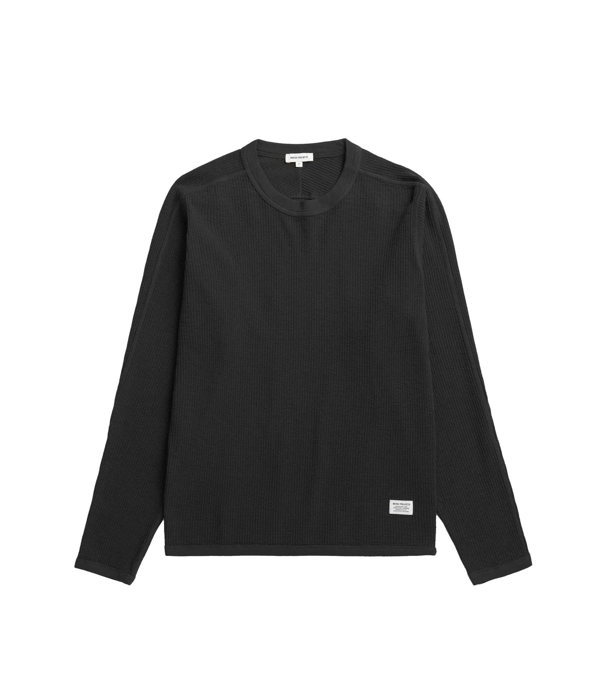 Stevns Hemp Military Rib L/S T-shirt Black