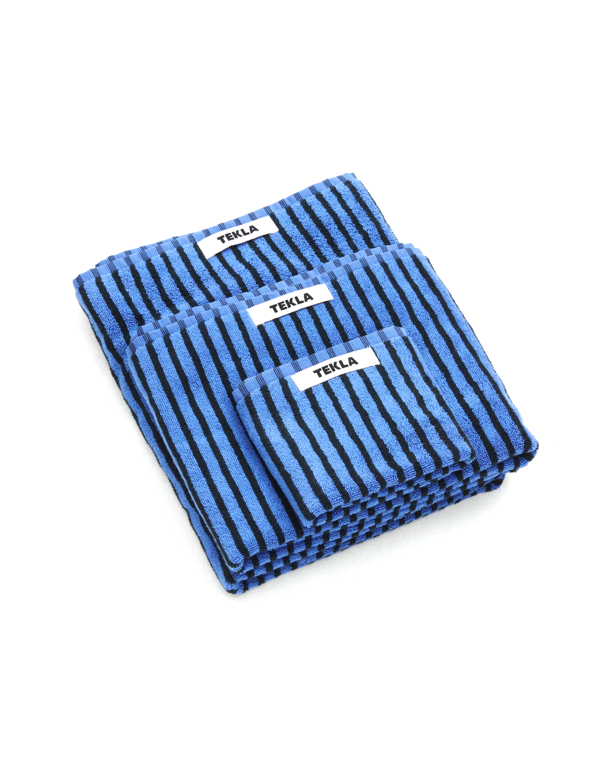 Washcloth (Striped) - Blue / Black