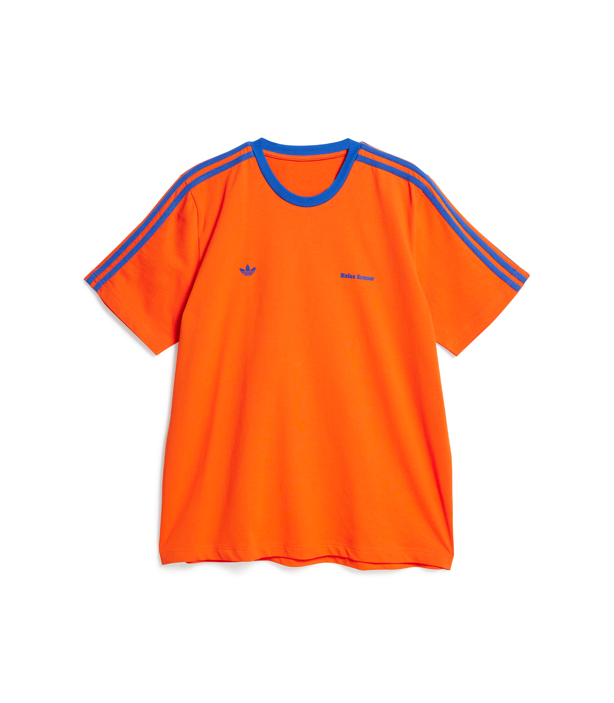 Wales Bonner Short Sleeve T-Shirt - Orange / Royal blue