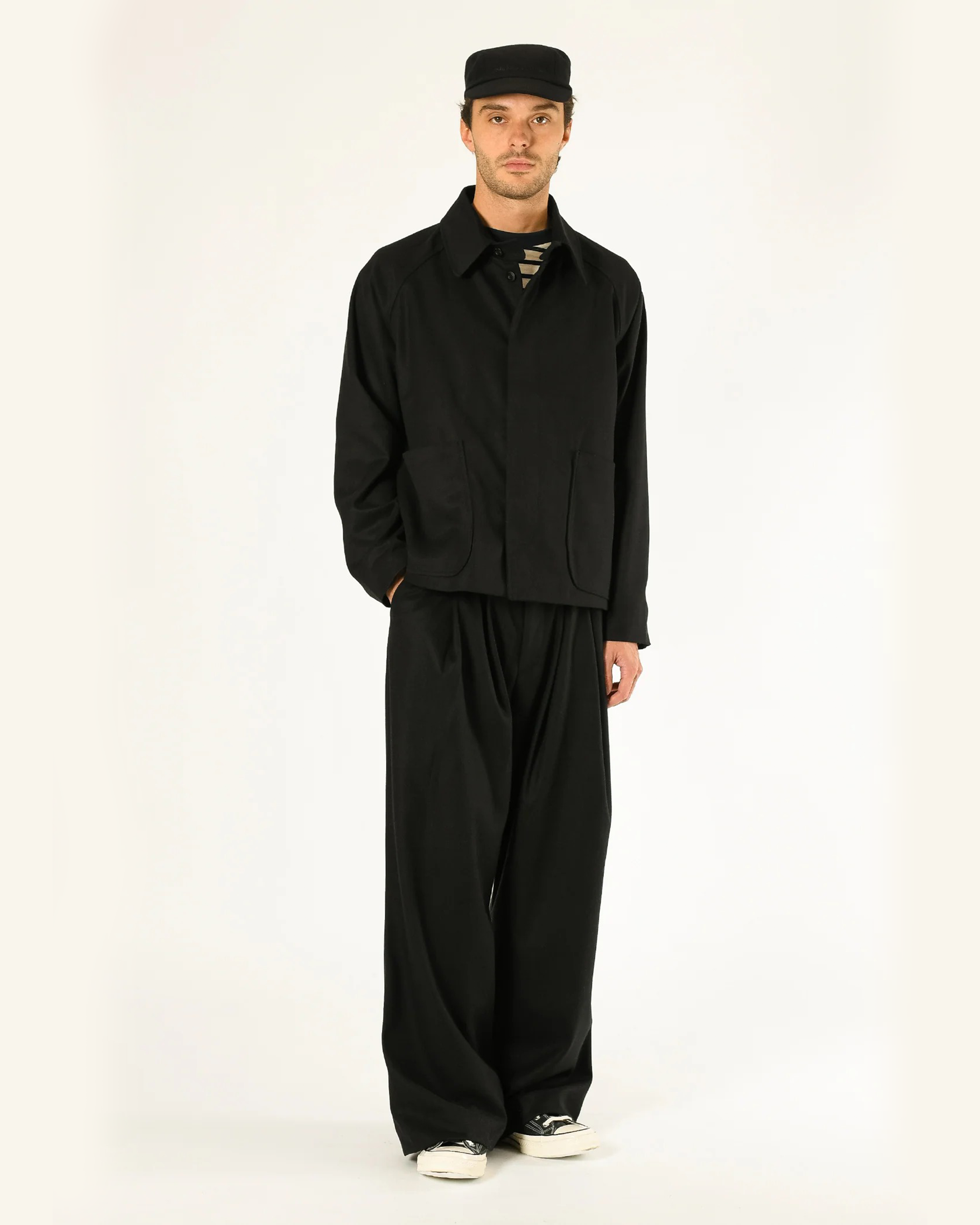 Raglan Pocket Jacket - Black