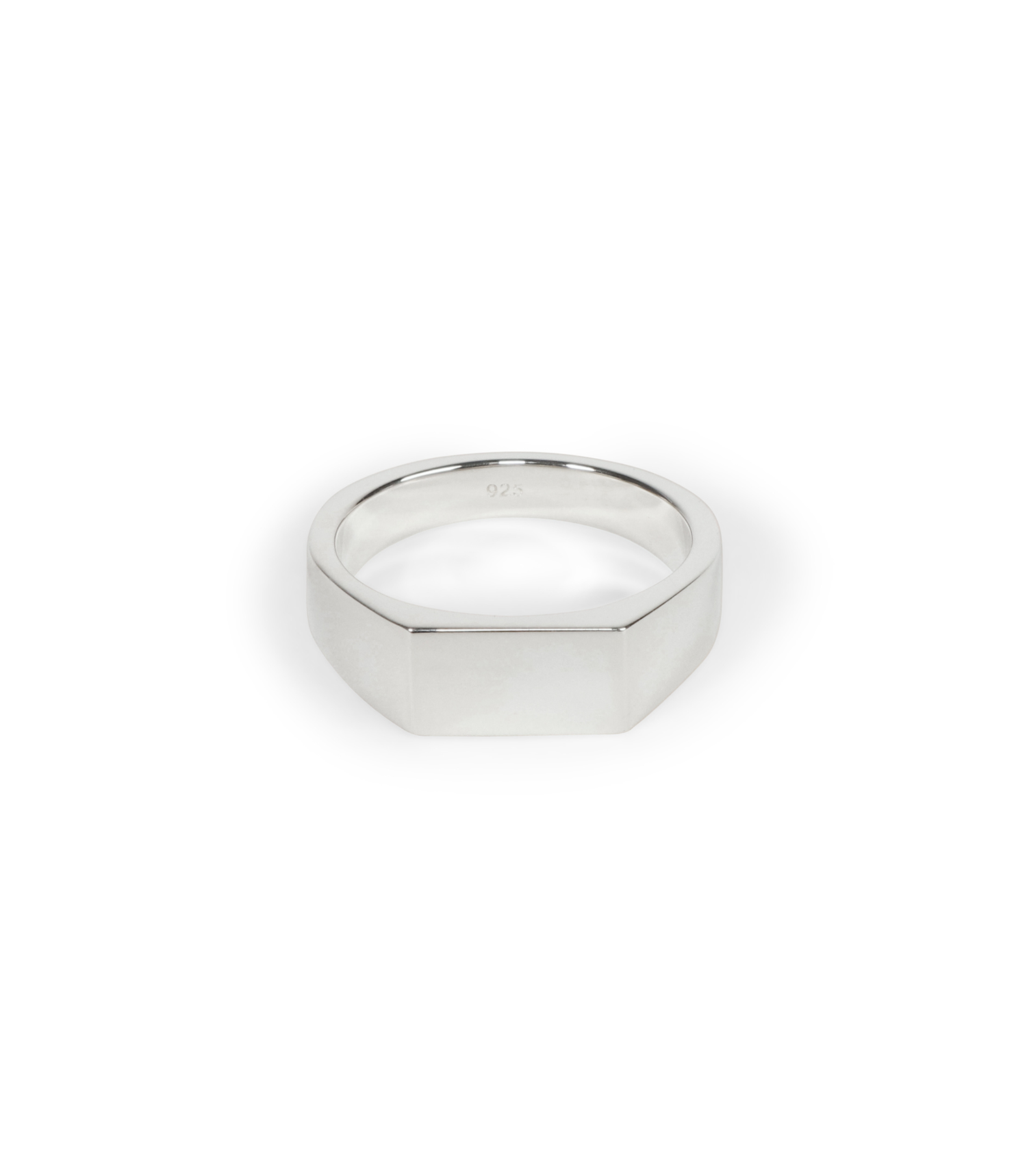 TYPE 003 Rectangle Signet Ring - 925 Sterling Silver
