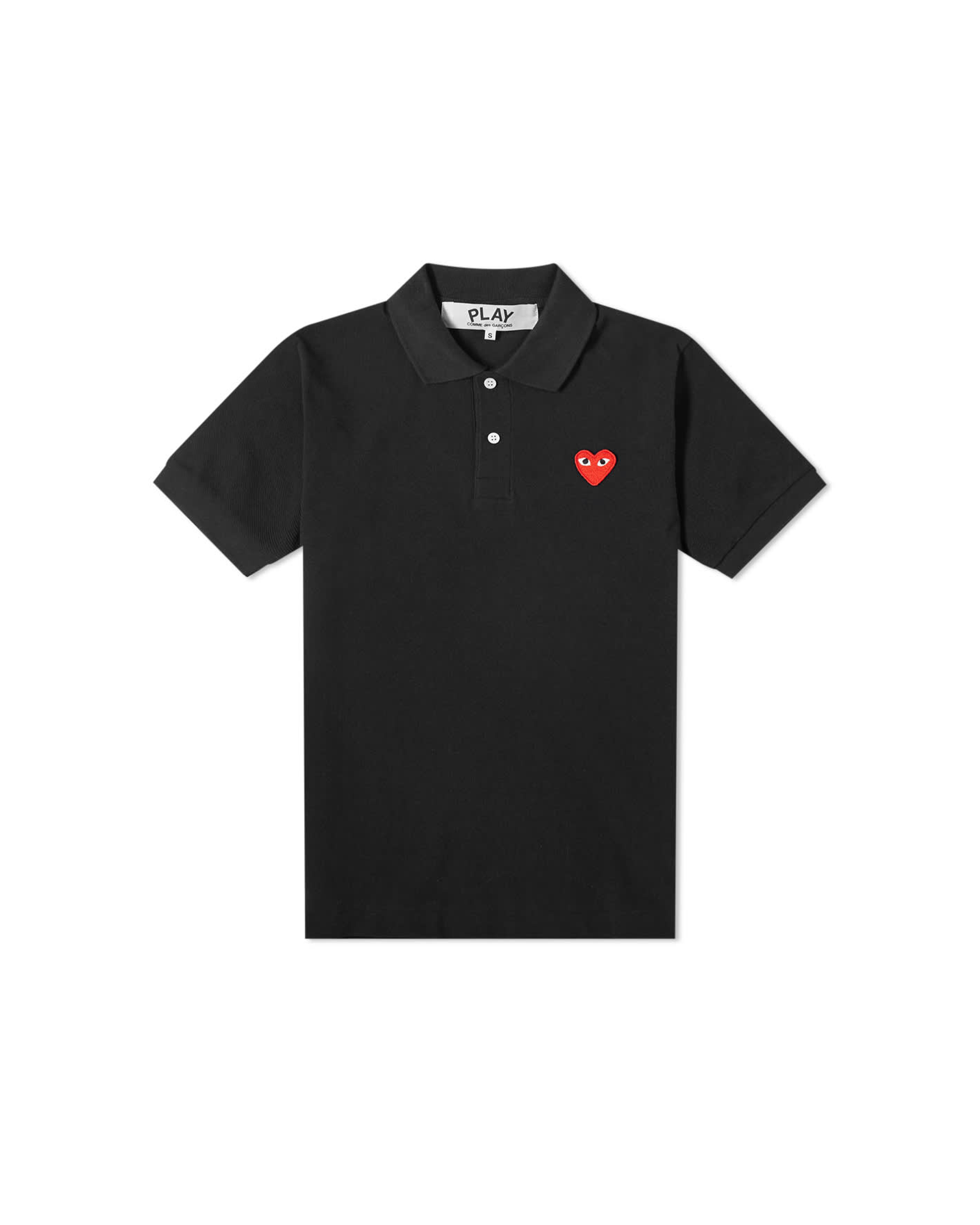 Heart Logo Polo Shirt - Black / Red