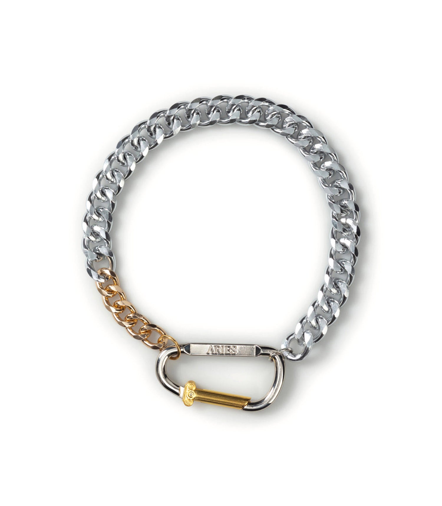 Column Carabiner Necklace - Silver