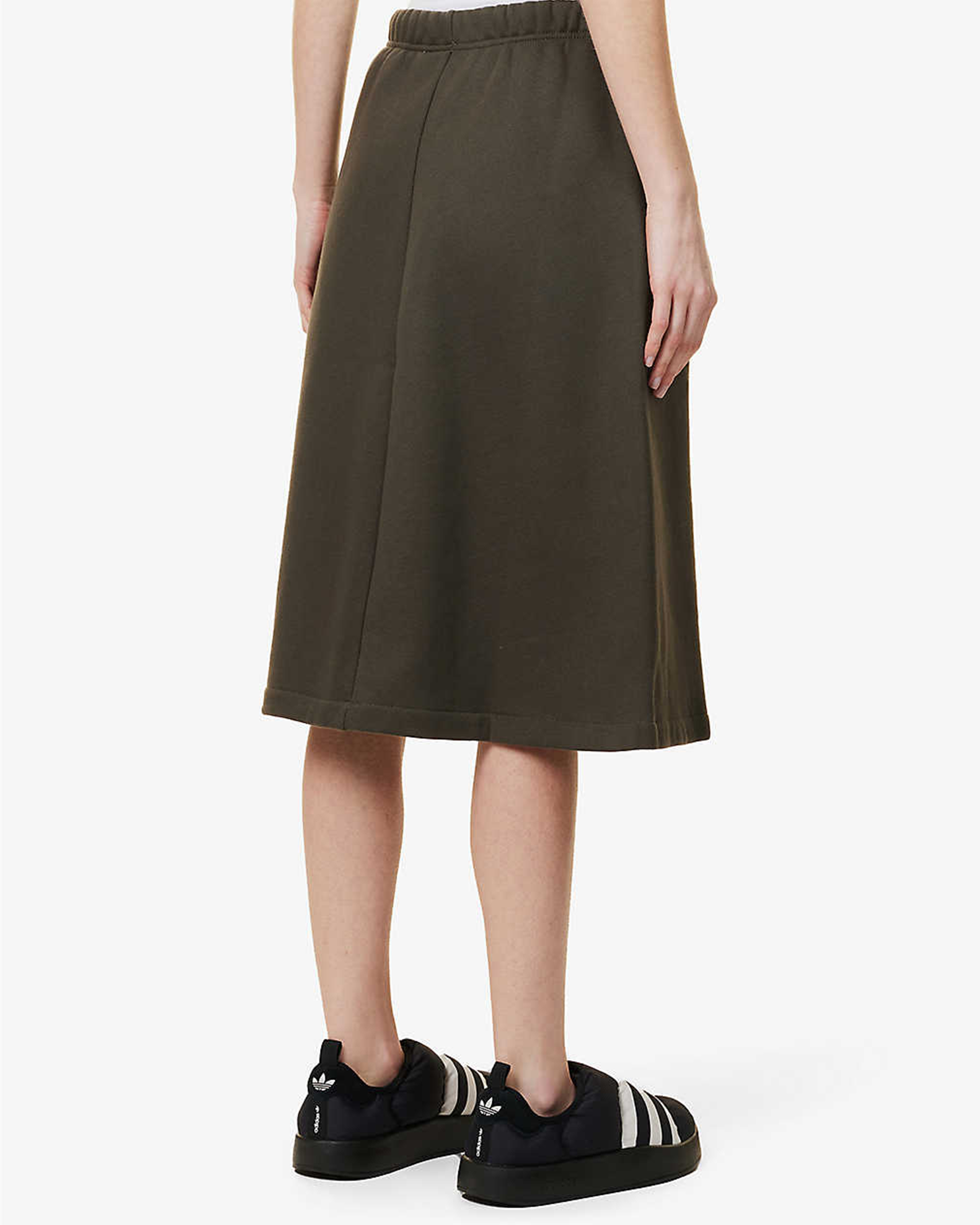 Essentials Mid-Length Skirt - Off Black