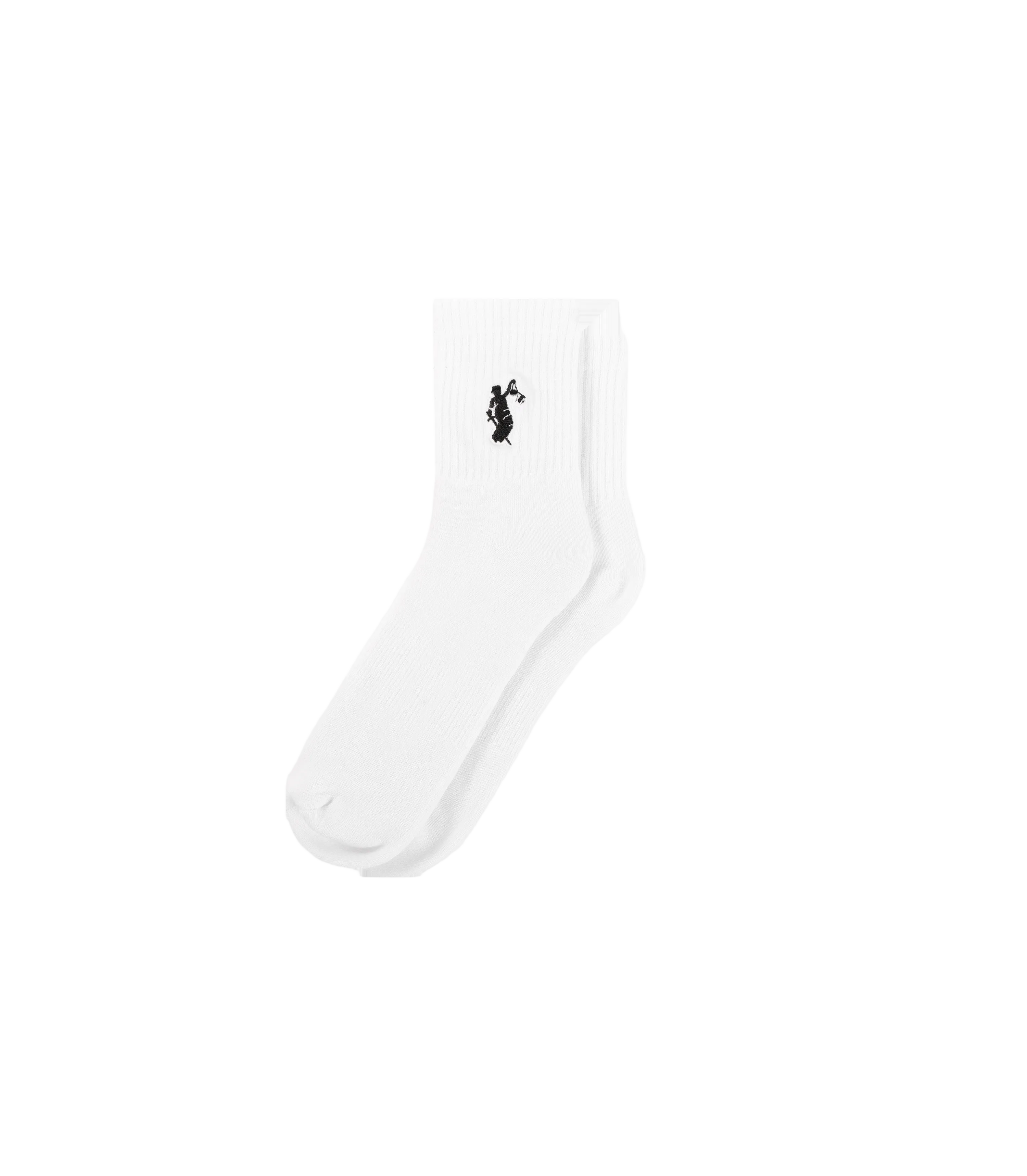 Lady Justice Socks Mid - White