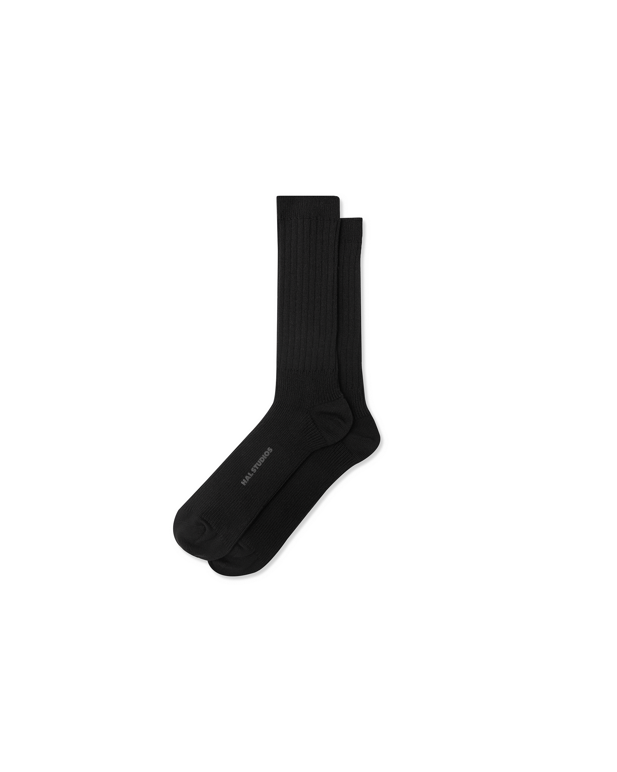 HEAVY GAUGE STUDIO SOCKS - BLACK