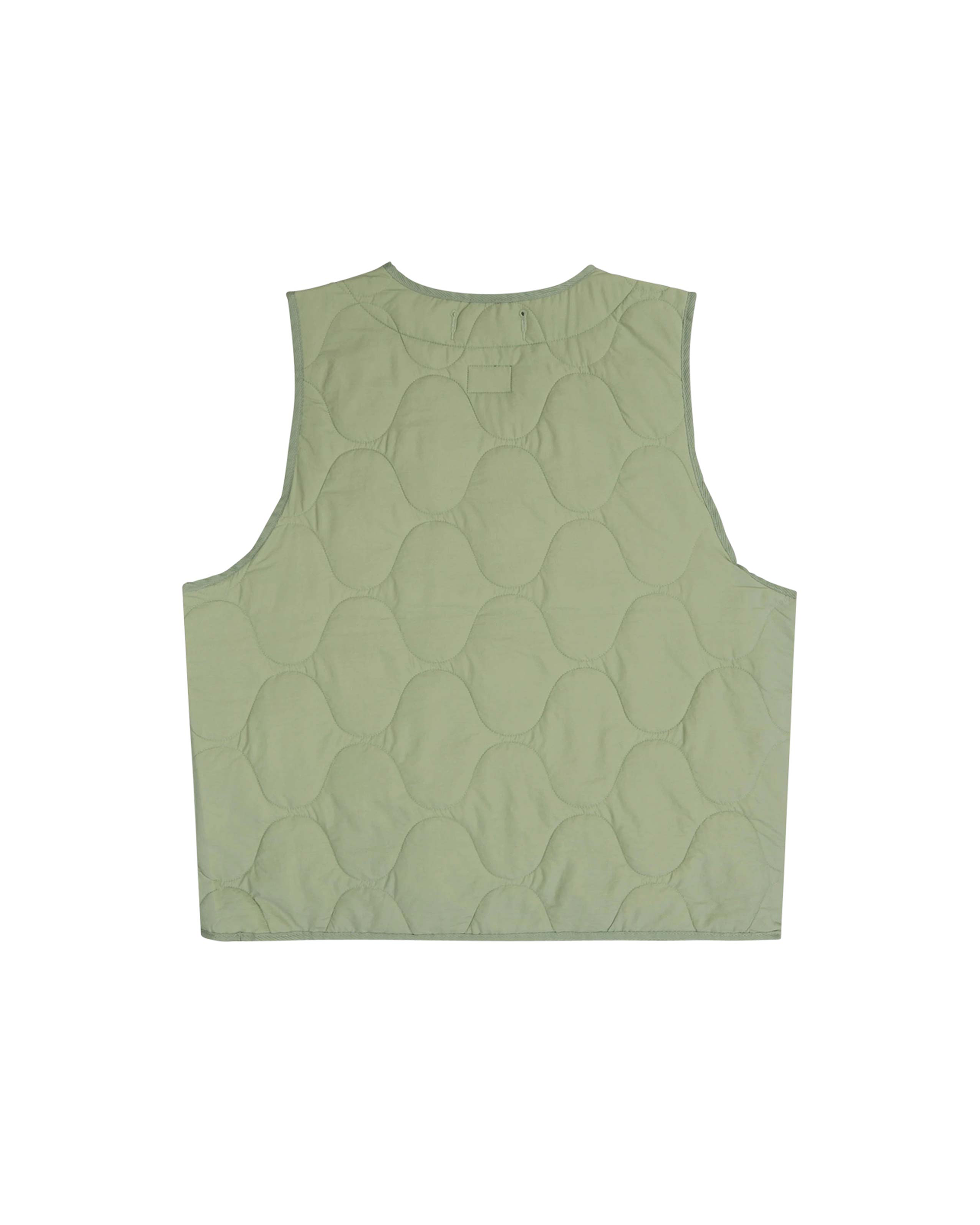 Life Woven Insulated Military Vest - Oil Green / White