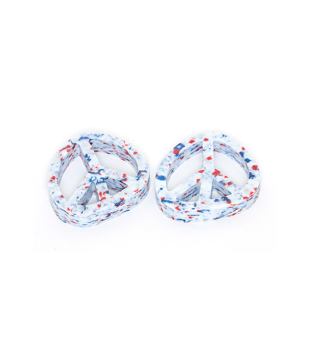 Peace On Earth Coasters - White Multi