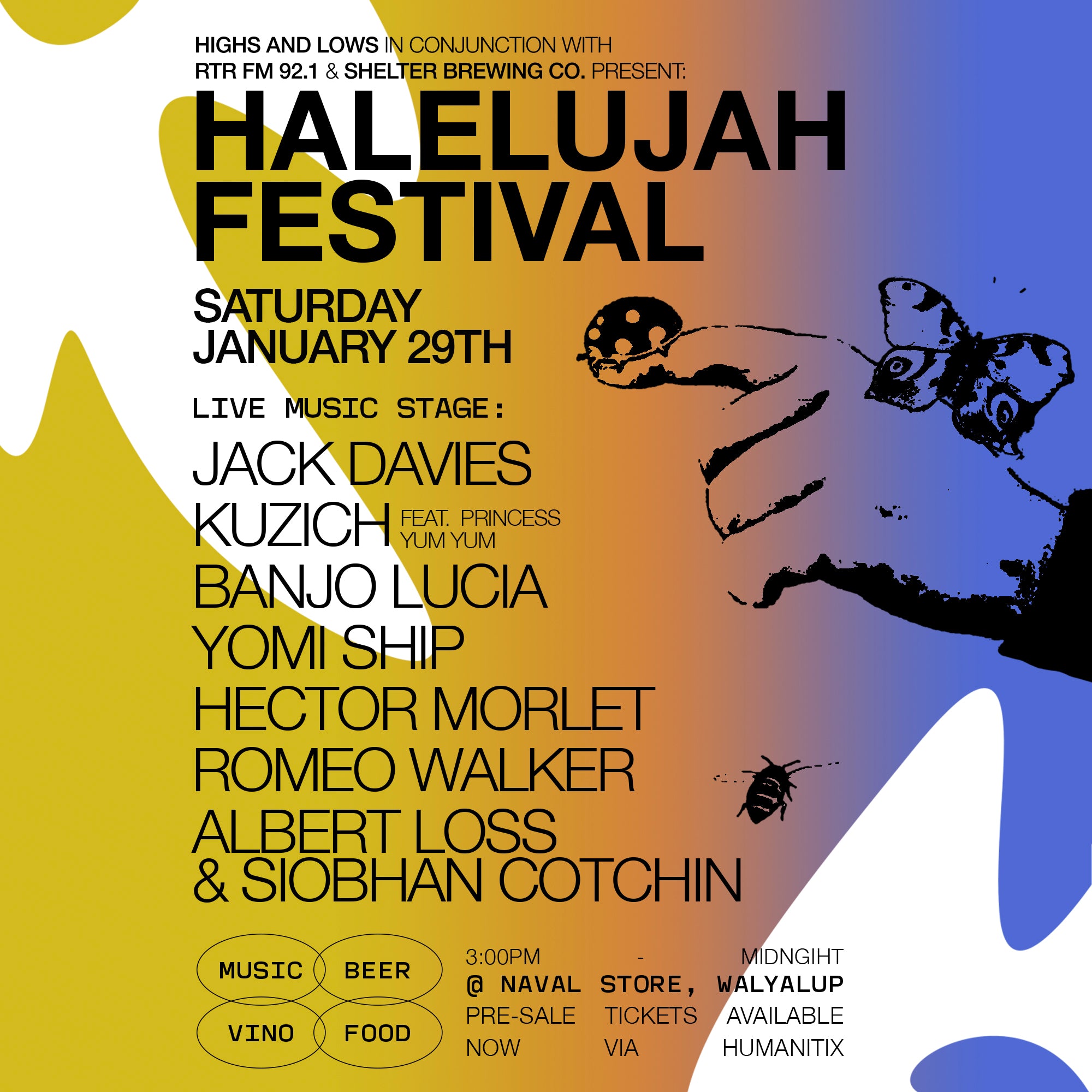 HALELUJAH FESTIVAL - LIVE MUSIC STAGE JAN 29TH