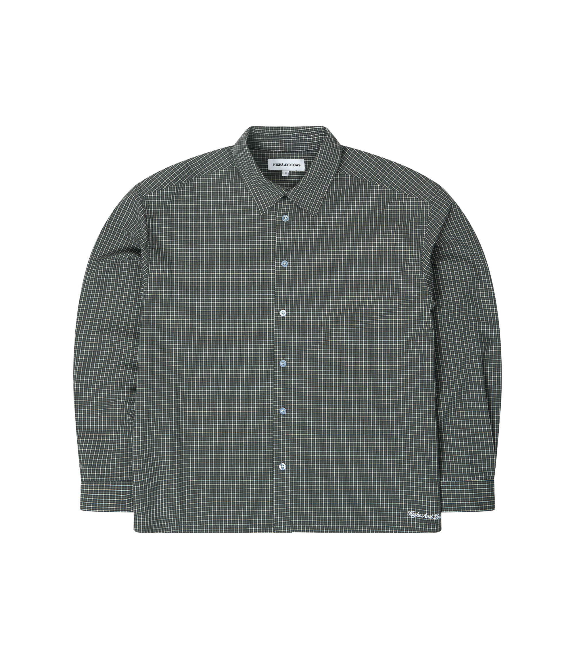 Script L/S Wright Shirt - Navy / Green Check