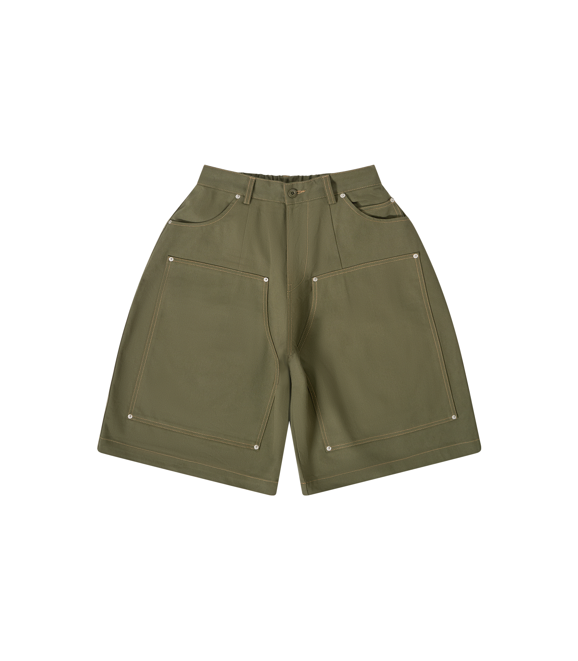 Carpenter Wide Shorts - Khaki