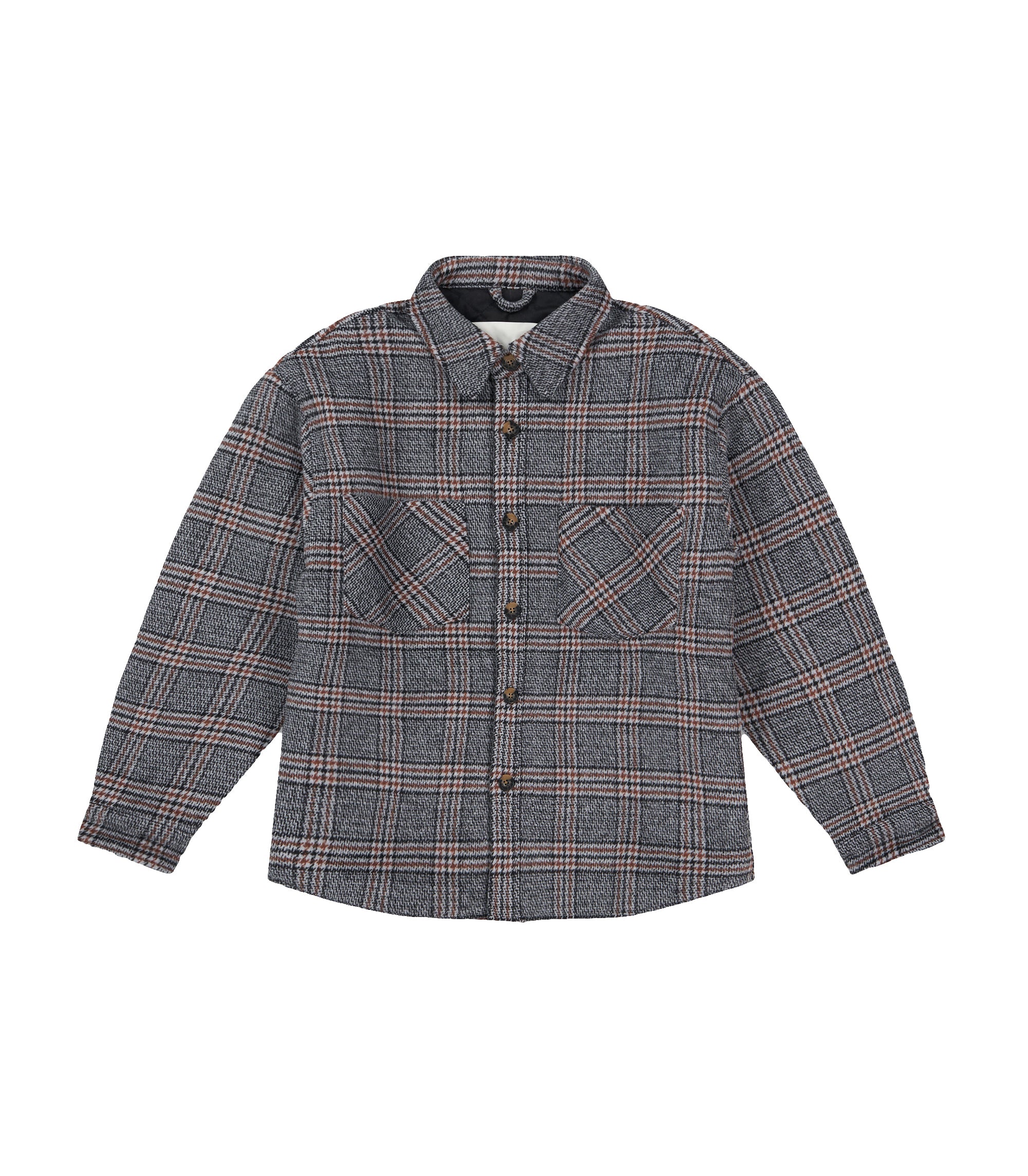 PLAID OVERSHIRT - PEAT