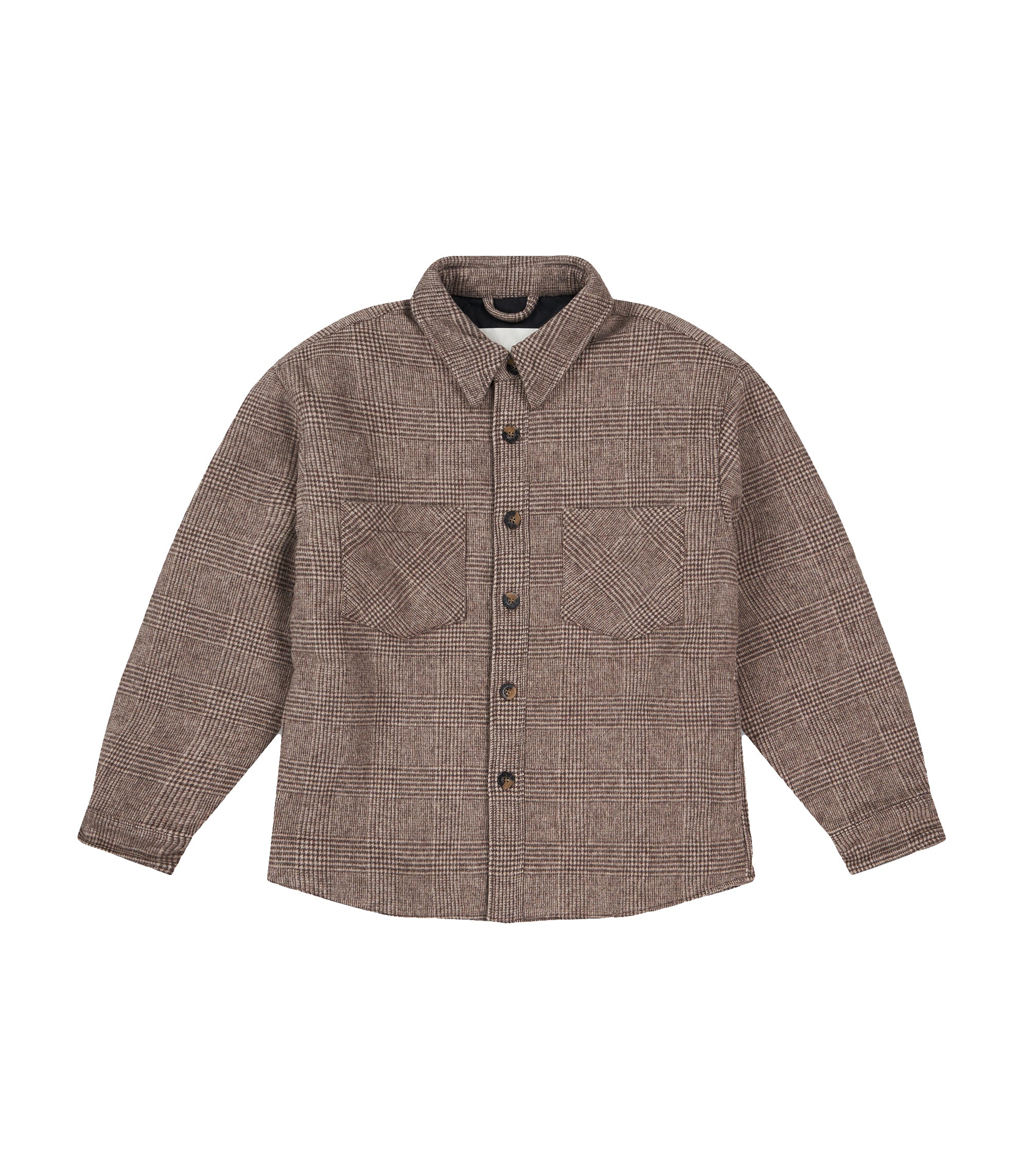 PLAID OVERSHIRT - MOCHA