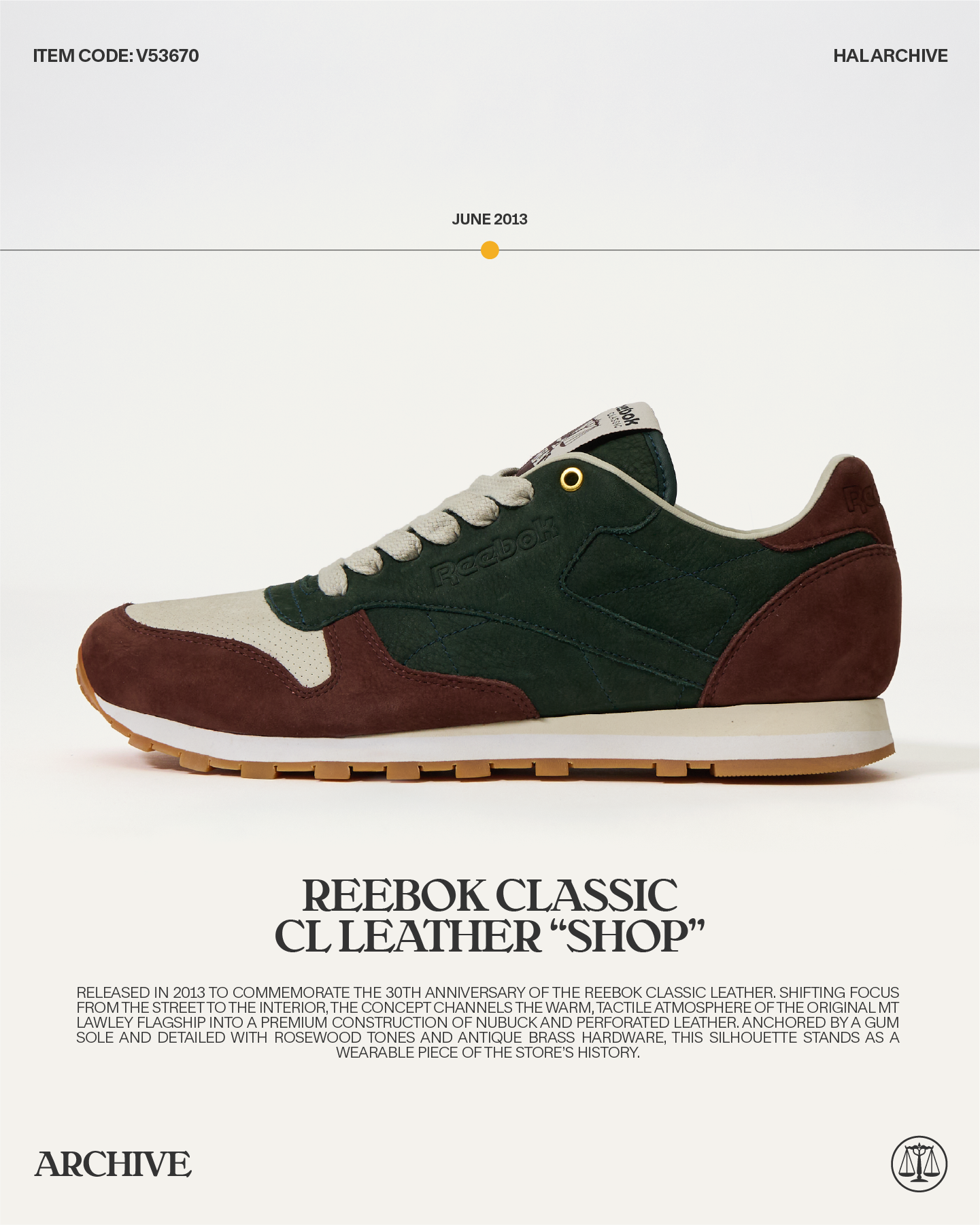 Reebok Classic Leather - French Roast / Green / Coffee