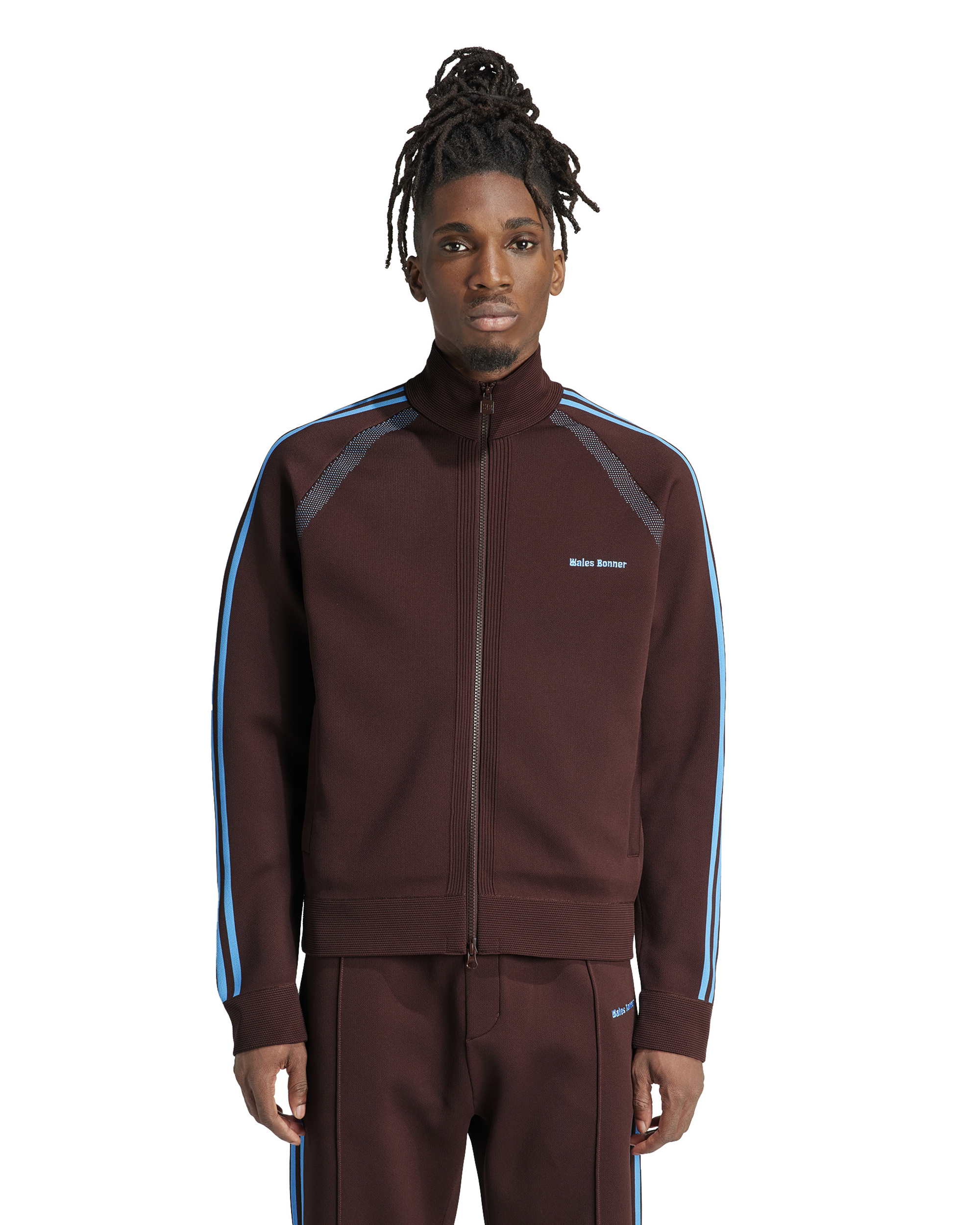 Wales Bonner Embroided Logo Track Jacket - Mystery Brown