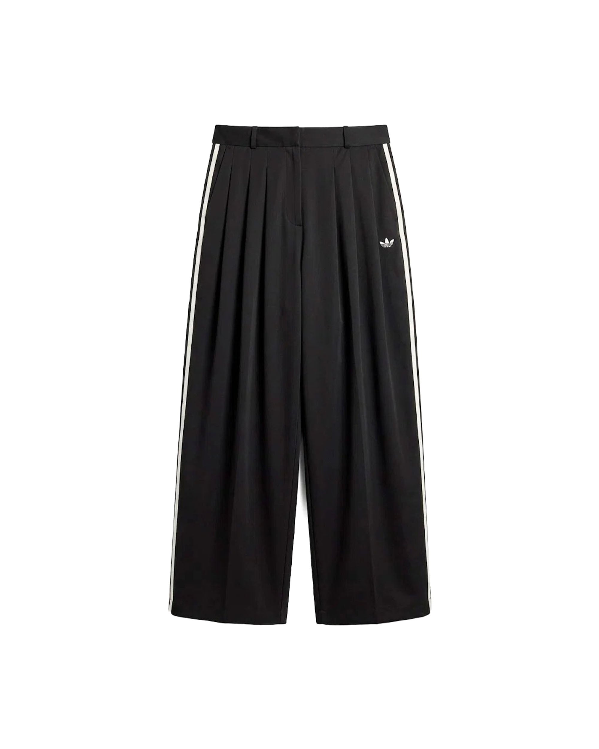 Pleated Pant - Black / White