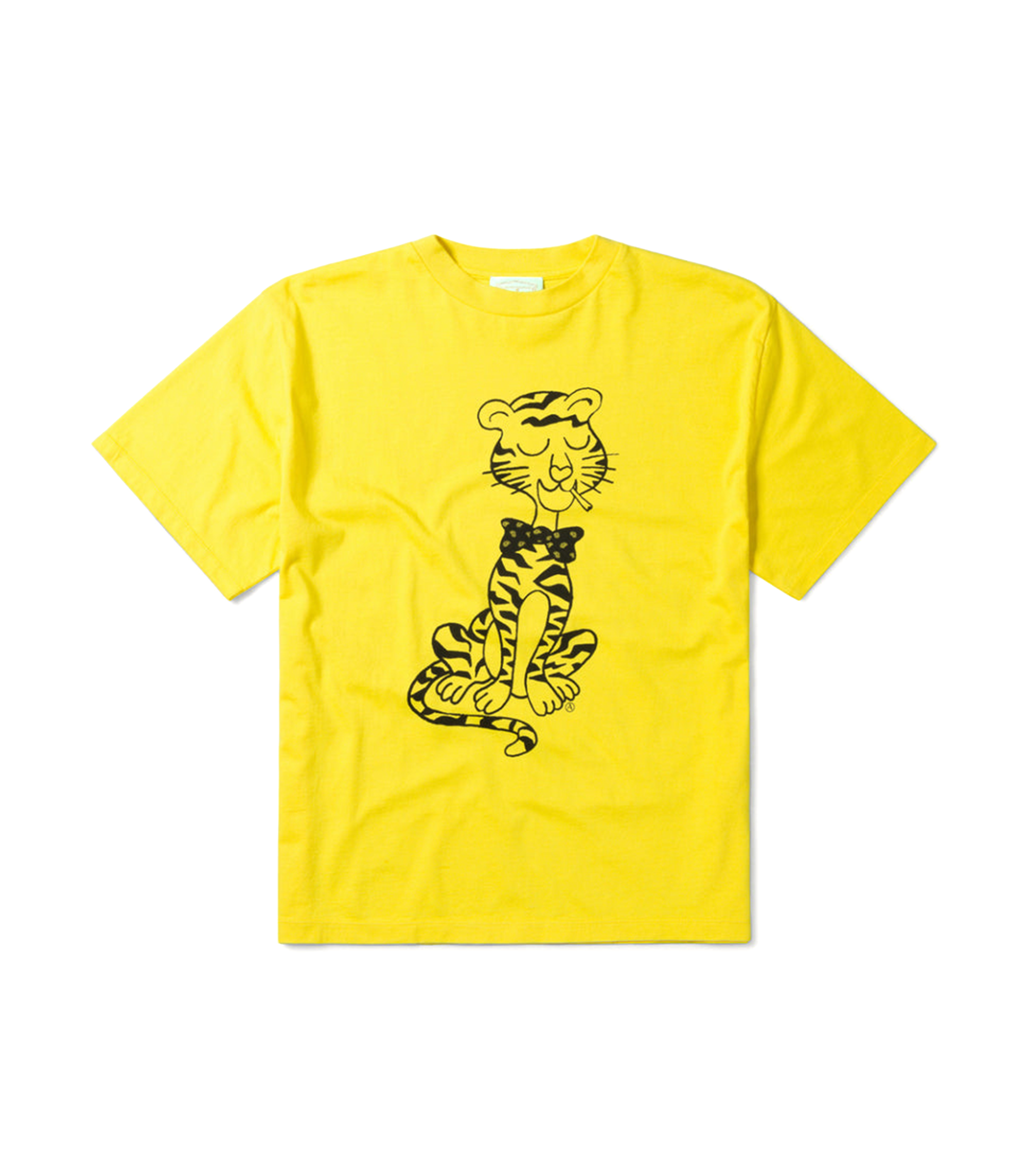 Smoking Tiger Baby Tee - Yellow