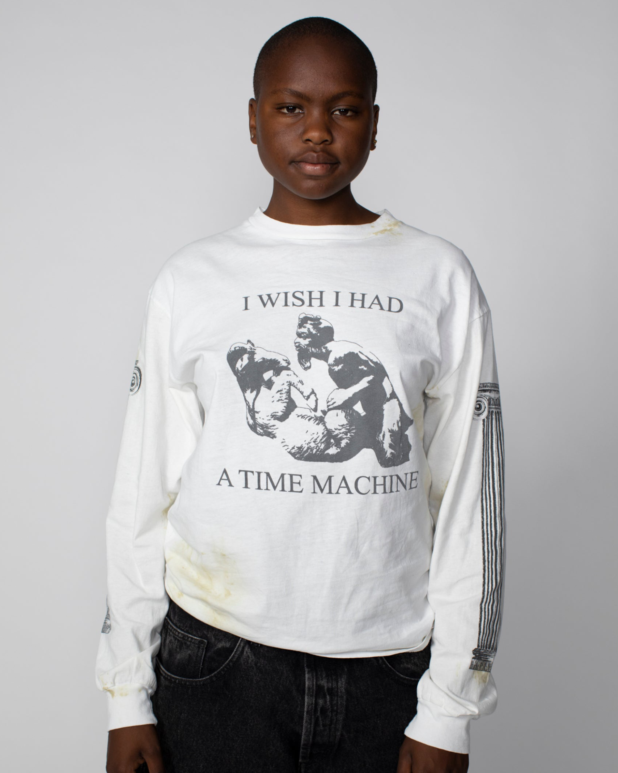 【ARIES】Time Machine LS Tee / Stained White Time Machine Long Sleeve - Stained White – HIGHS AND LOWS