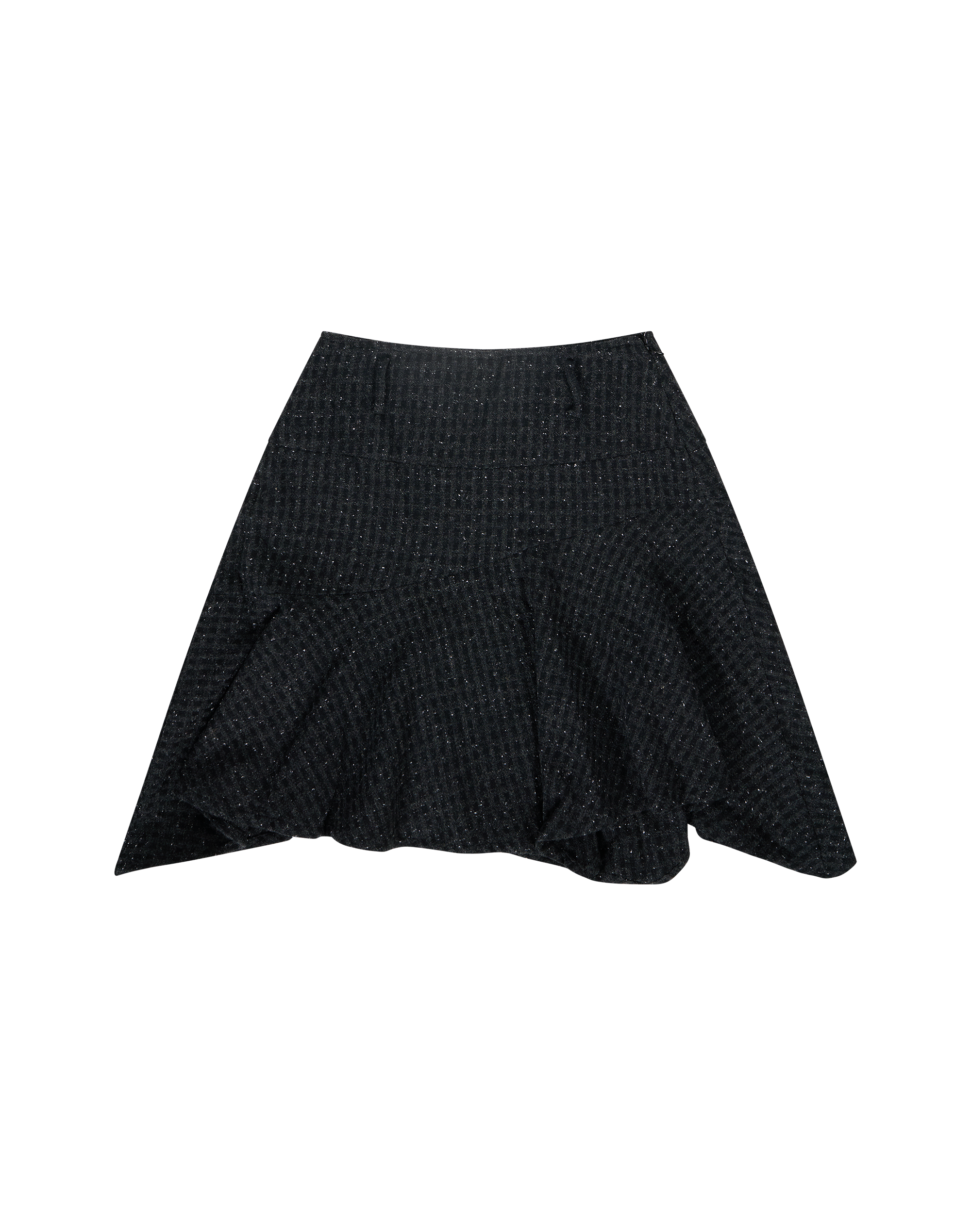 Wide Waist Fairy Skirt - Graphite Check