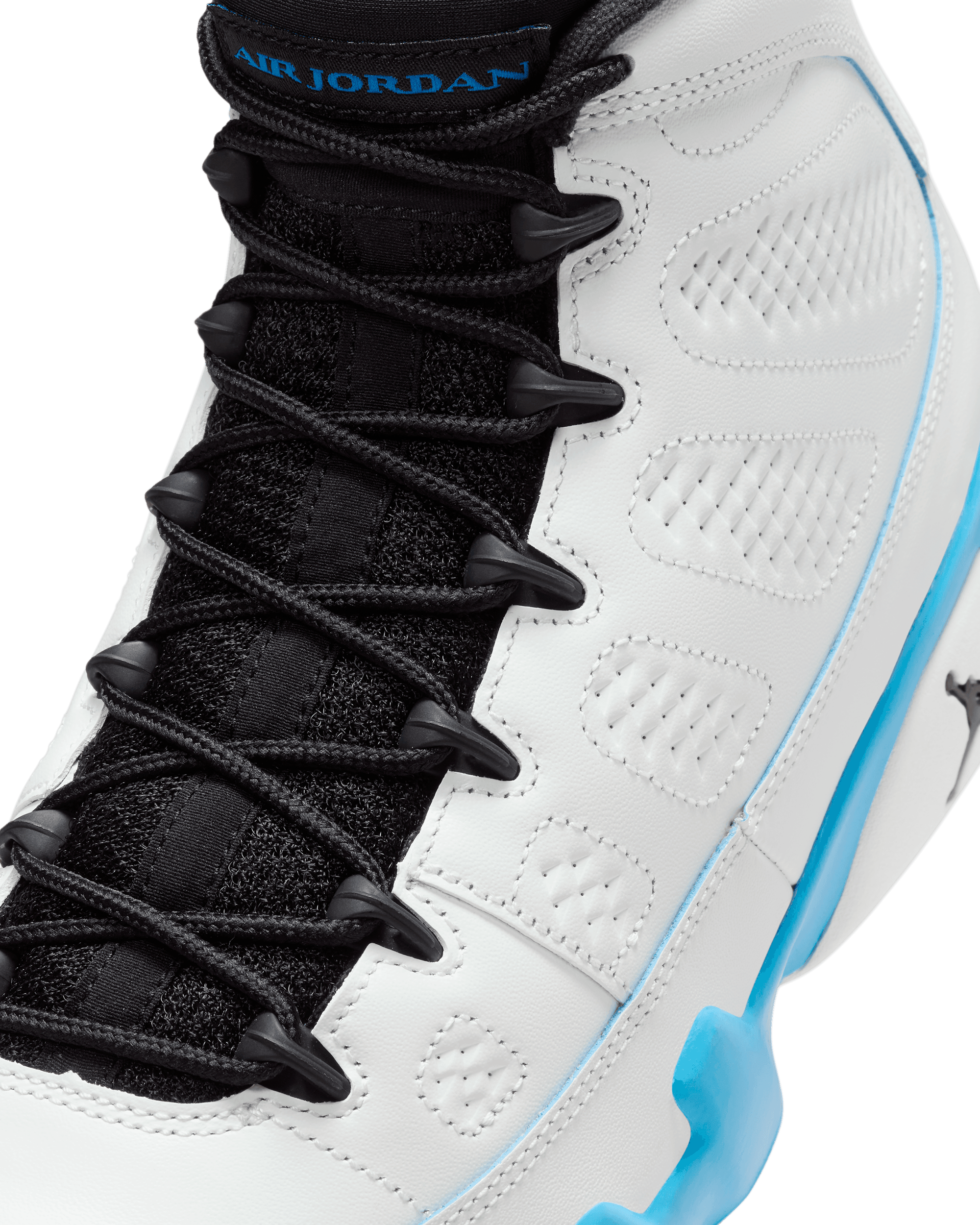 Air Jordan 9 Retro - Summit White / Black-Dk Powder Blue