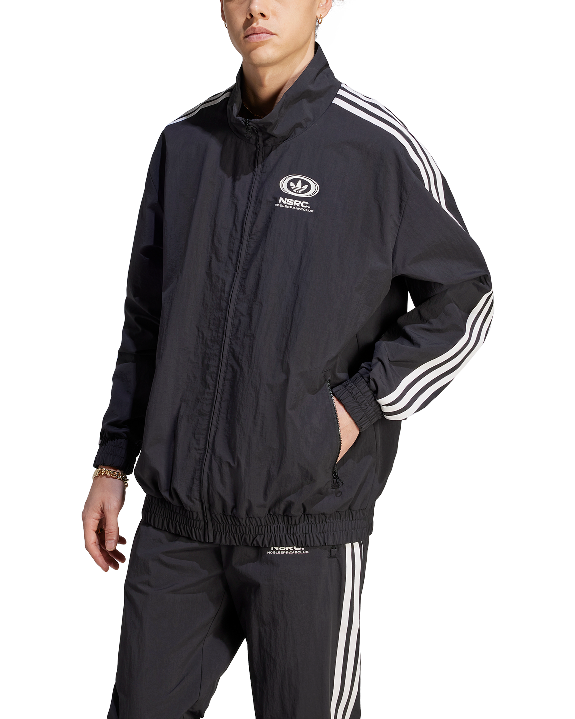 No Sleep Rave Club Track Top - Black