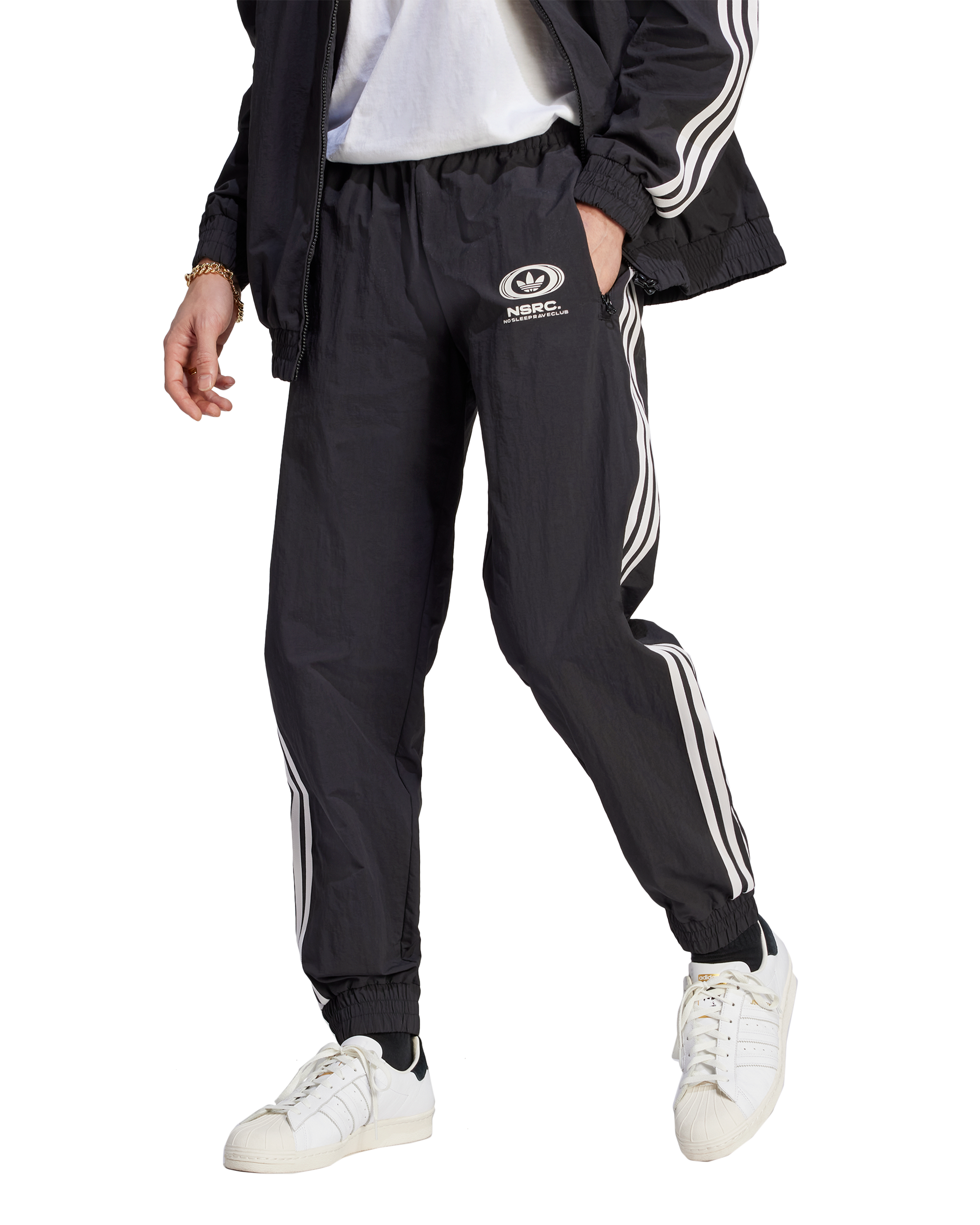 No Sleep Rave Club Trackpants - Black