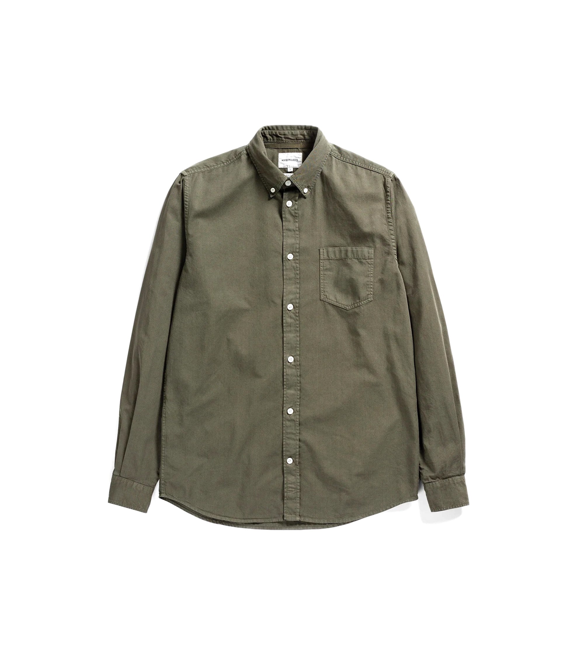 Anton Light Twill L/S Shirt - Beech Green