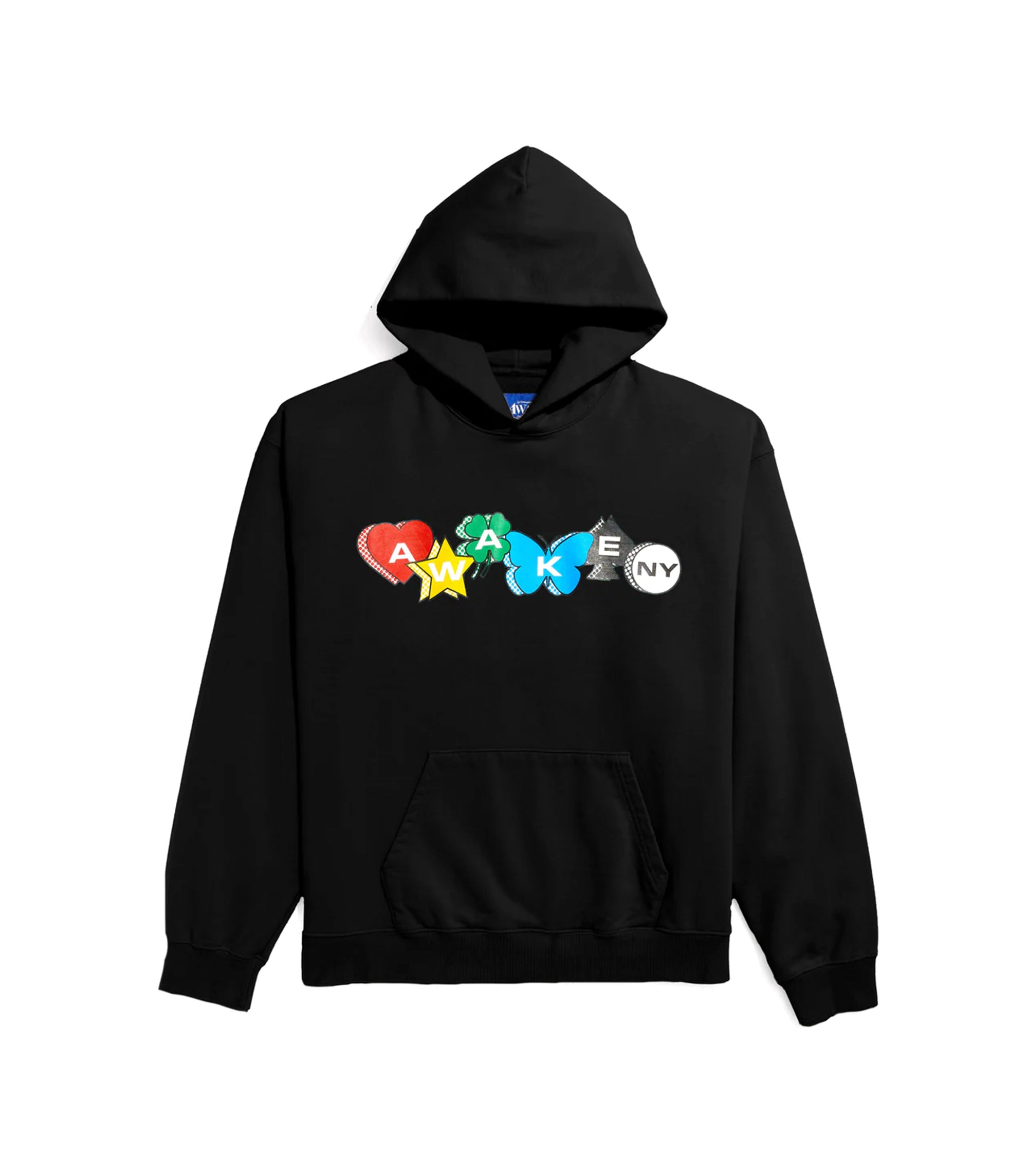 Printed Charm Logo Hoodie - Black