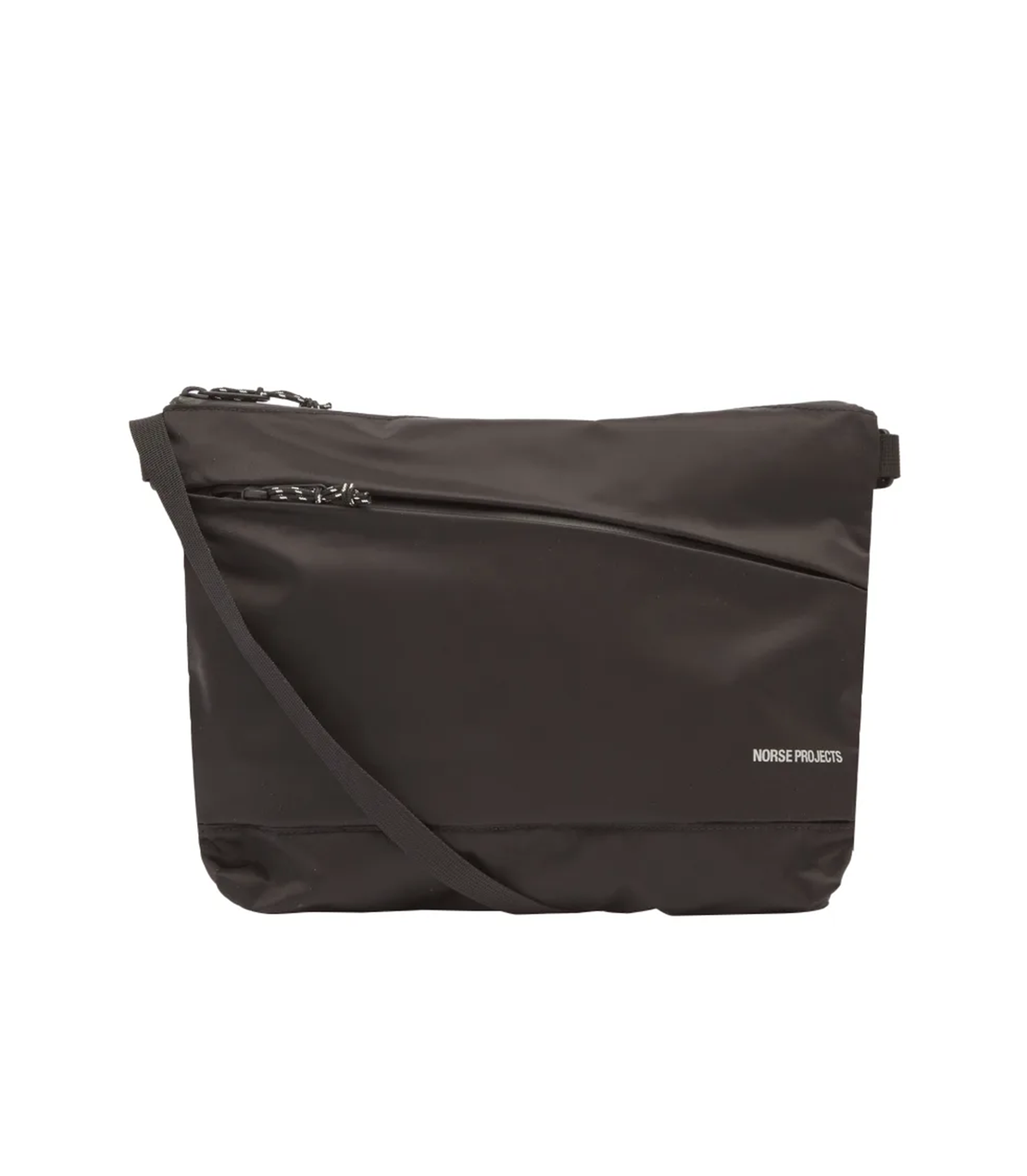 Recycled Nylon Shoulder Bag - Black